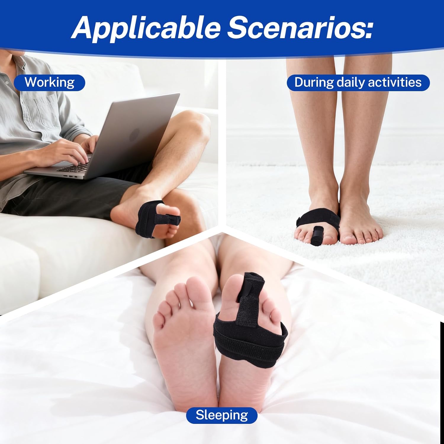 Toe Splint for Broken Toes Support, Toes Brace for Fracture Fixation,Sports Sprains,Injuries, Fracture Toes Protector for Second Toe to Pinky - Image 6