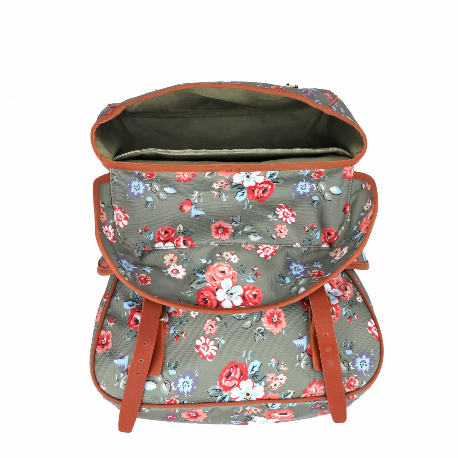 TOURBON wasserdichte Segeltuch-Fahrrad-Hinterradtasche für Fahrrad, Gepäck, Aufbewahrung, Sitz, Kofferraumträger (Blumenmuster)