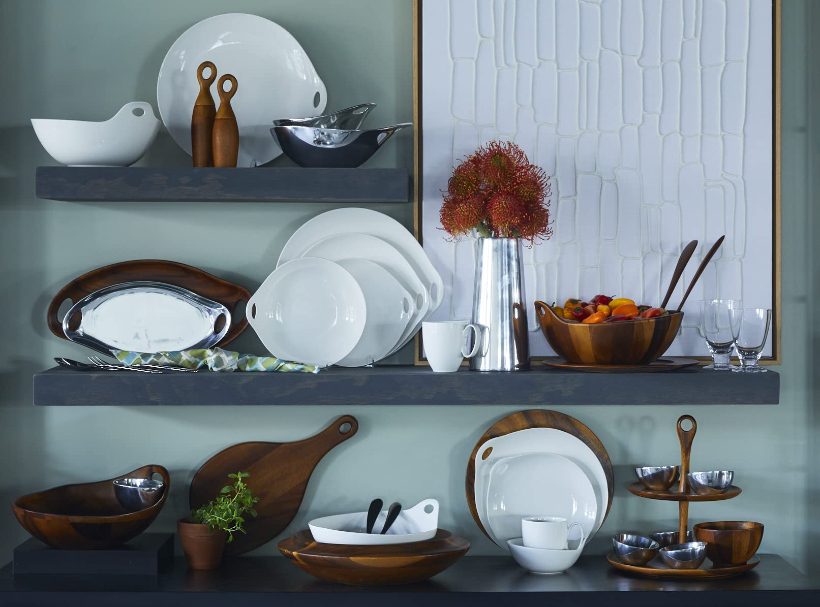 Plateau Décoratif En Bois 7 INCH EN Bois Plateau De Service Rond Planche Fromages Et Charcuterie Bol Aperitif