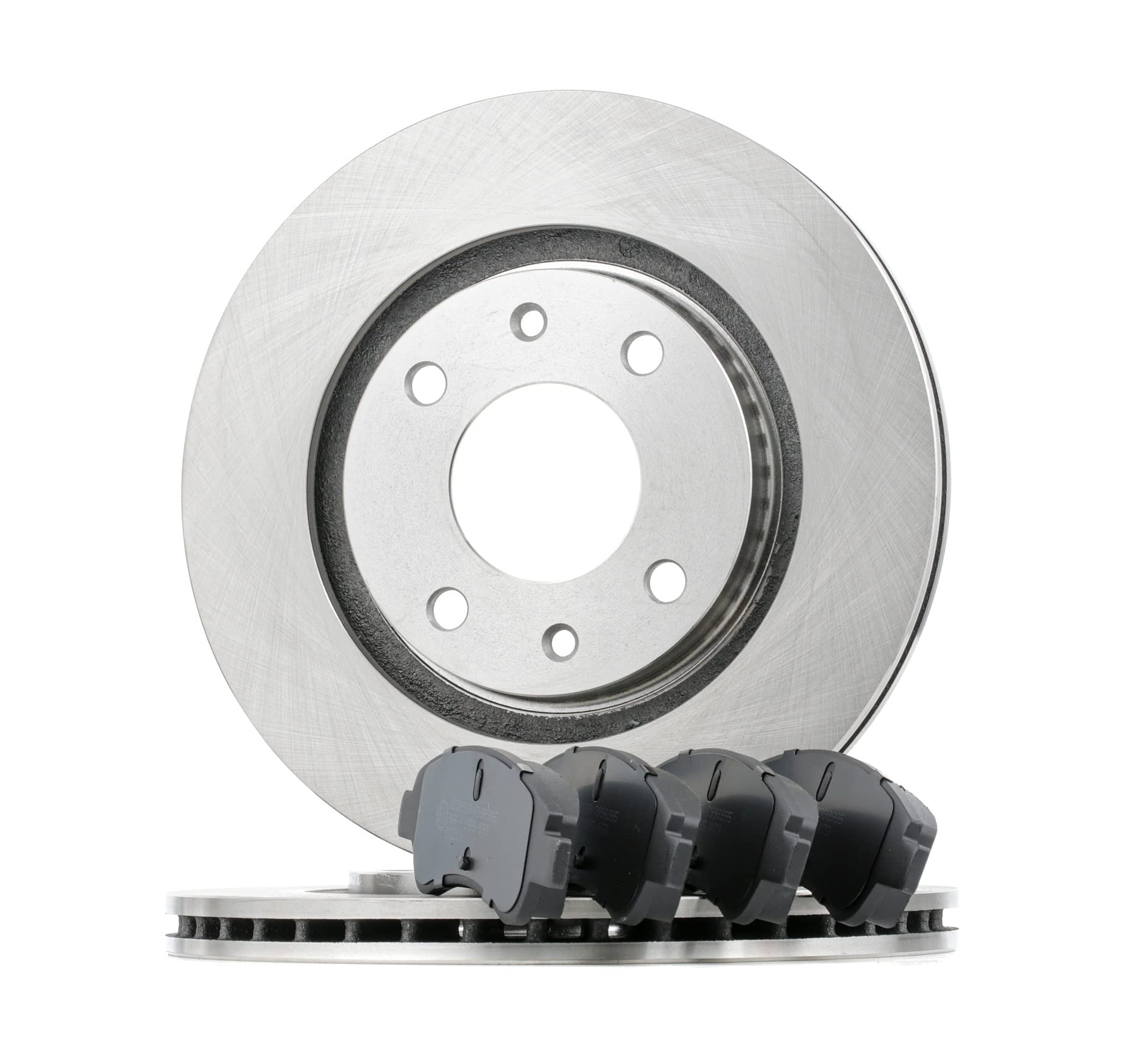 RIDEX 3405B1144 Juego para eje Kit de discos de freno y pastillas Delantero sin tornillos Compatible con PEUGEOT 206 Fastback 2A/C