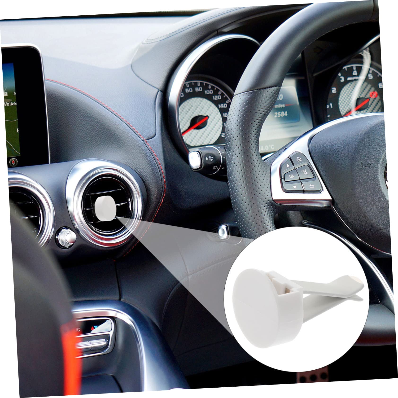 Kit Clip per Bocchetta di Ventilazione Auto 100 Pezzi Metallo Plastica | Bianco, per Auto e Uscita Aria, Decorazione Diy, Lavorazione Affidabile