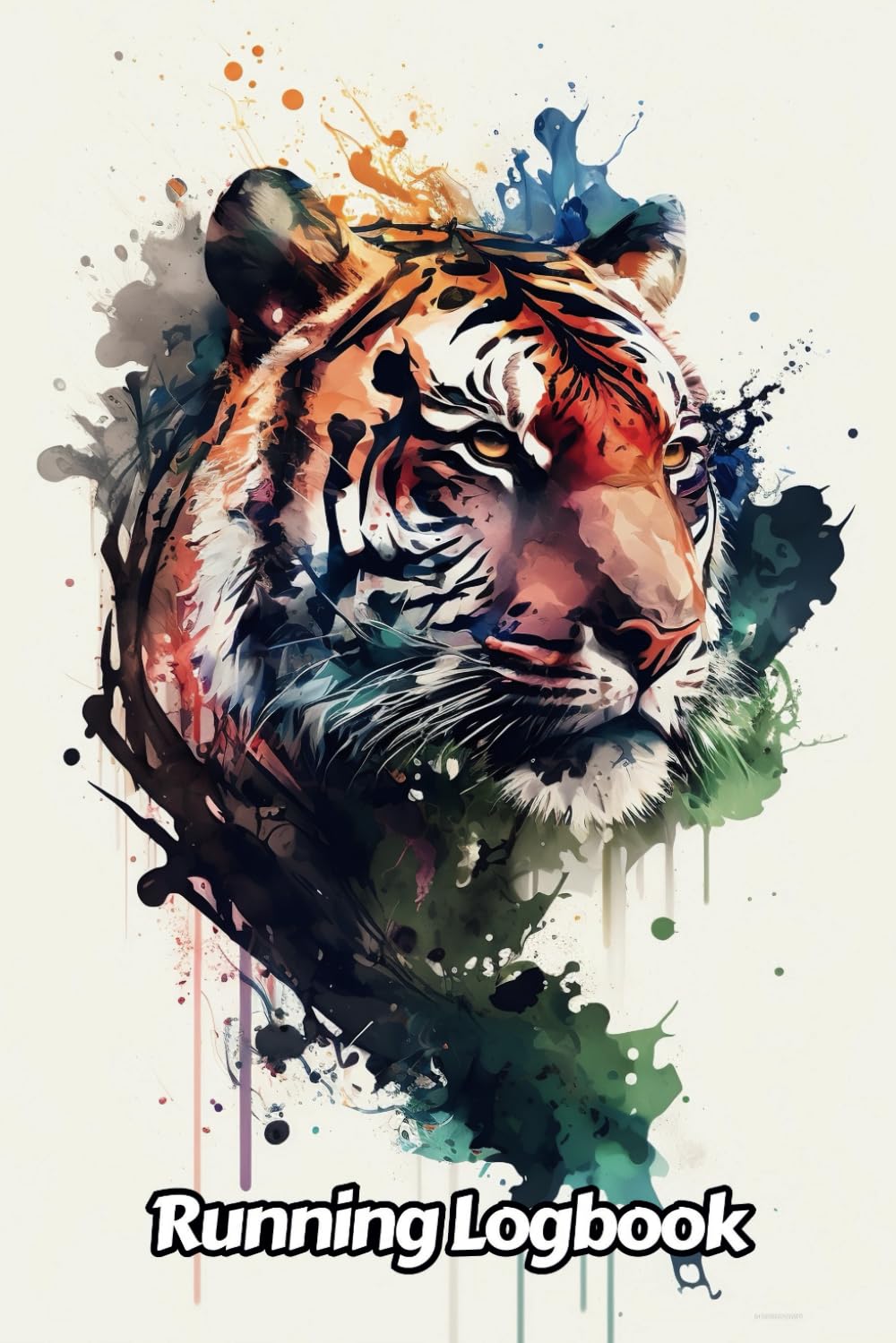 Designs By SofiaWatercolor Tiger Running Logbook: 52 Week Daily Tracking with Weekly Review | Keep Record of Run Type, Route, Time, Distance, Pace, Heart Rate, ... Animal Lovers | 6 x 9 Inches | 111 Pages | v1