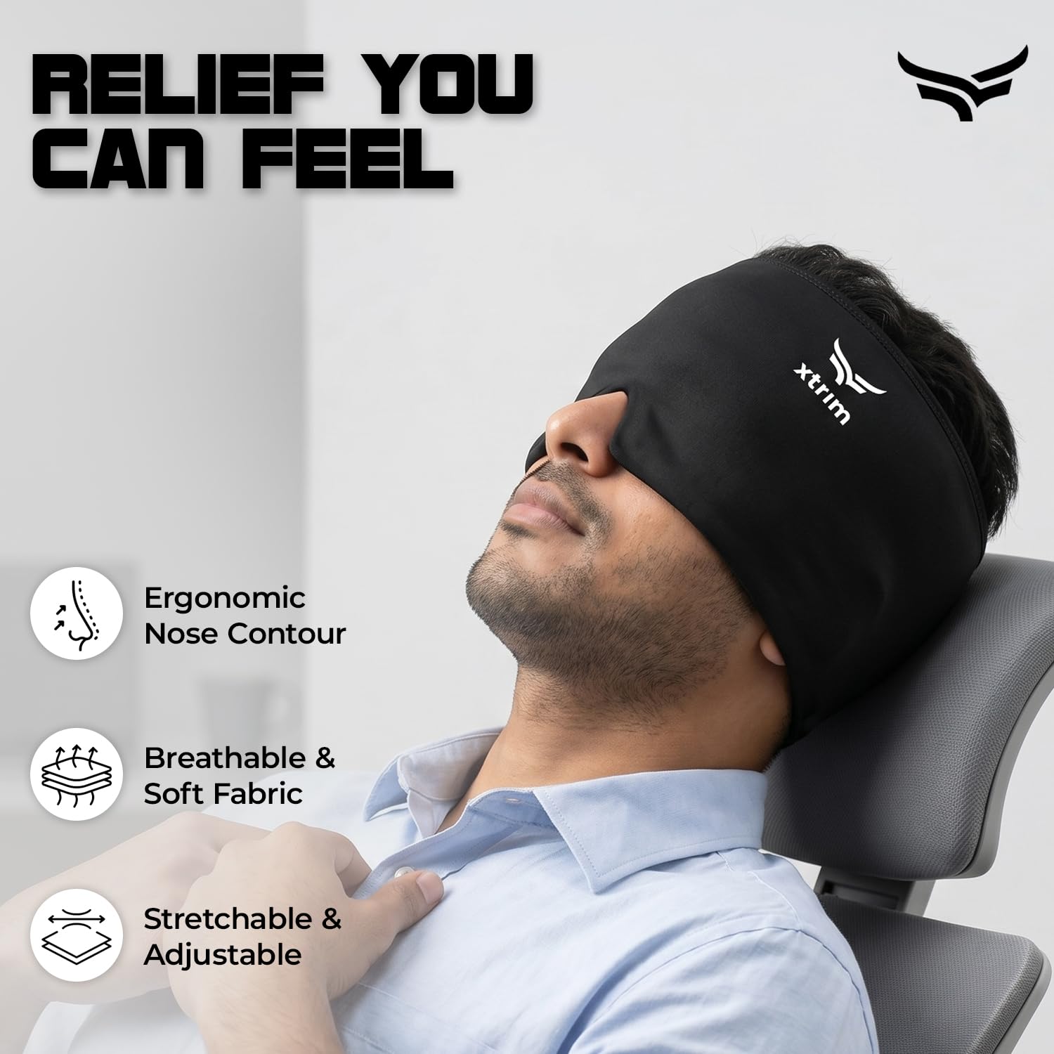Xtrim Unisex Migraine Relief Cap, Reusable Hot, Cold Therapy Head Wrap — Amazon image 5