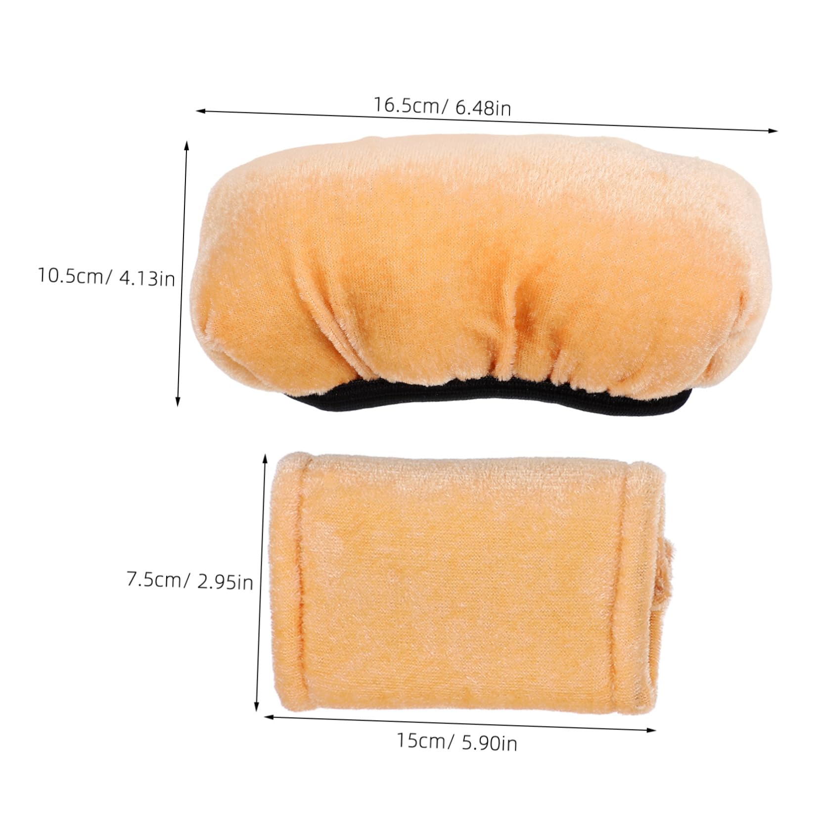 Beavorty 1 Set Underarm Pressure Relief Sleeve Underboob Liner Armpits Cane Handle Cover Crutch Arm Pads Crutch Armpit Covers Bras Underarm Crutch Armpit Pad Groin Light Brown Golden Velvet