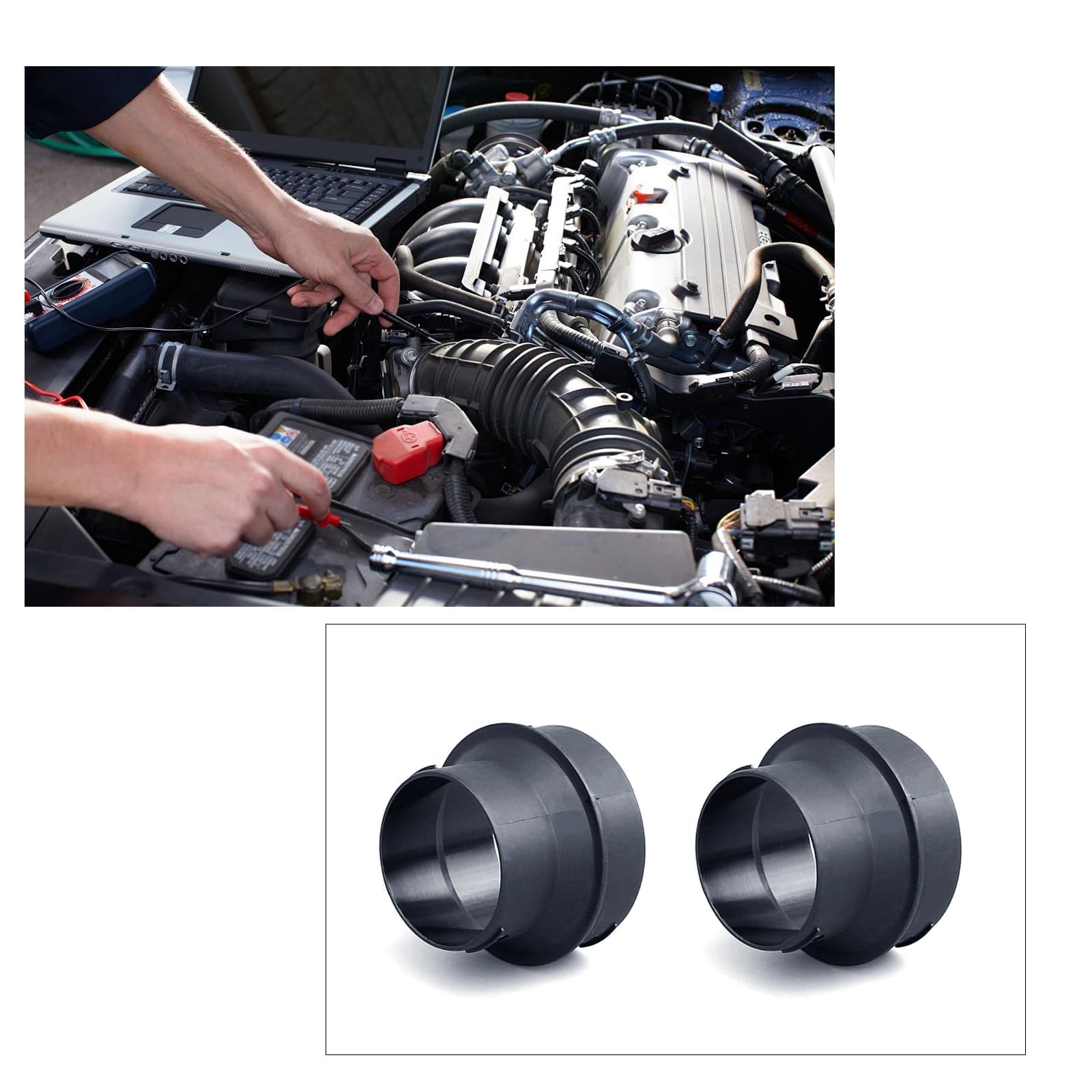 2 Adaptadores Para Tubo De Calefacción Estacionaria 60-75 Mm, Conector Universal Aire Caliente Para Auto, Kit Reductor De Conducto