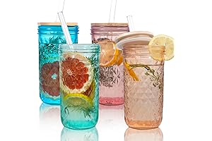 ANOTION Colored Glass Cups for Cocktail Jelly Beans