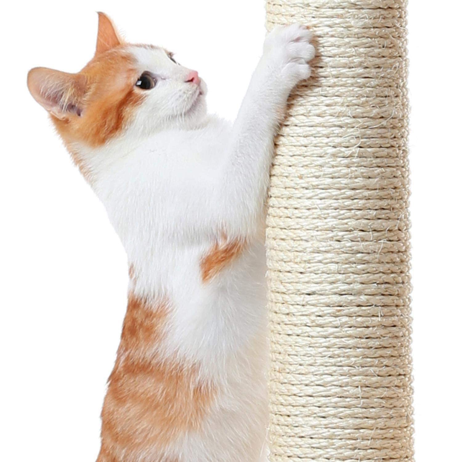 Yaheetech Rascador XXL para Gatos de 175 cm de Altura para Gatos Grandes, árbol de Escalada Estable con columnas de sisal y Plataformas, Hamaca de Peluche, Color Gris Oscuro
