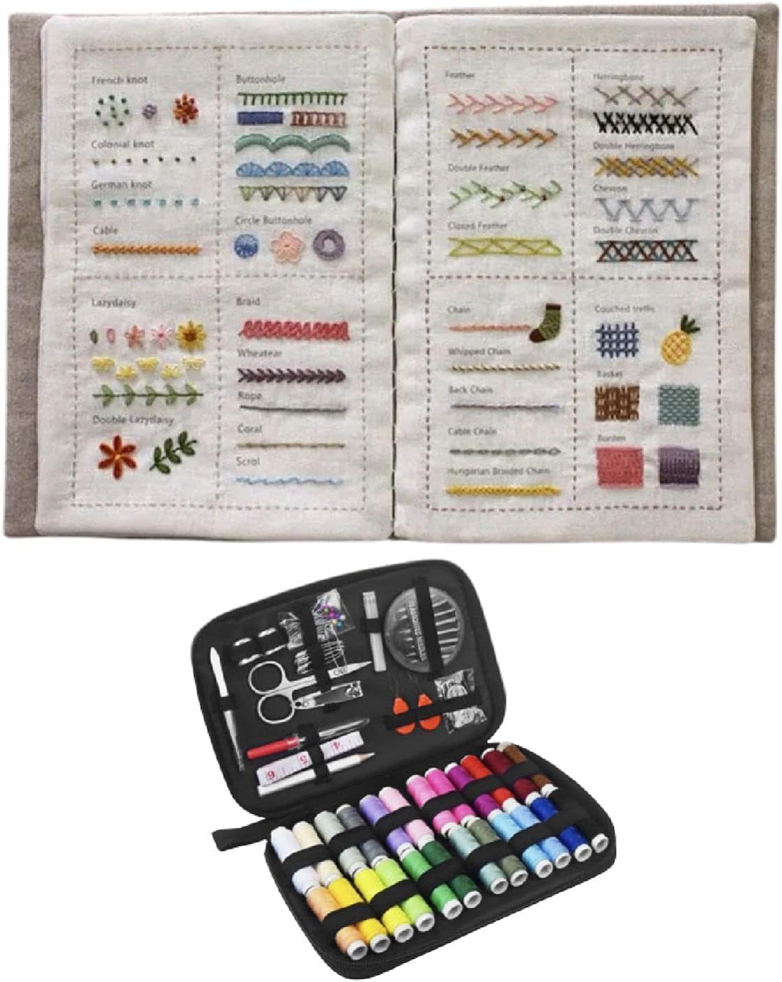Stitch Book Creative for Beginners Portable Gift Praticing Stitch Dictionary Style B|Crafts|Needlecrafts & Yarn|Embroidery & Cross Stitch|Hand Embroidery Kits|Cross Stitch Kits