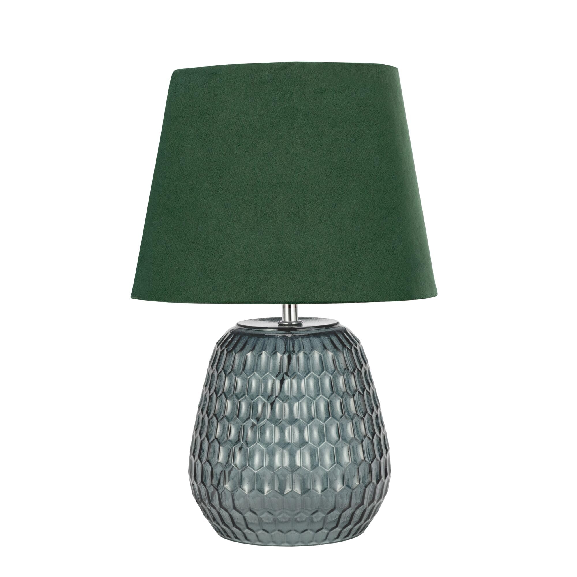 Paulmann Pauleen 48157 Crystal Velours Table luminaire Fabric Shade Velvet Table lamp Made of Glass Green max. 40W E14 Green 230V Glass/Fabric