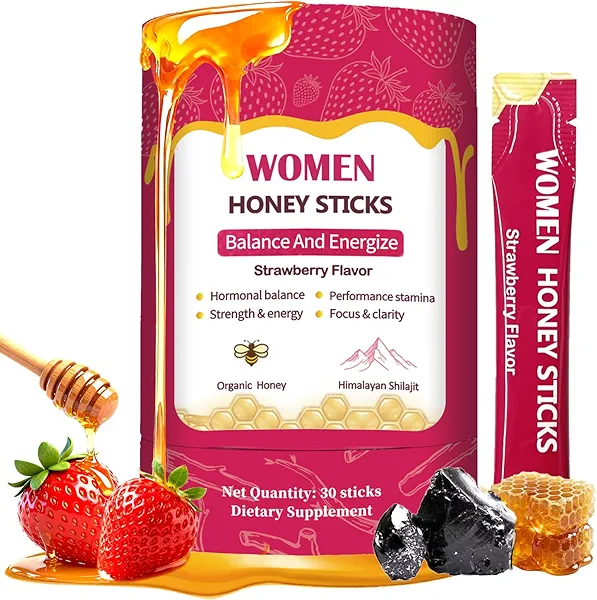 Himalayan Shilajit Honey Sticks – 75%+ Fulvic Acid, 85+ Trace Minerals | Natural Energy & Immunity Booster | Easy Single-Use 30 Packets