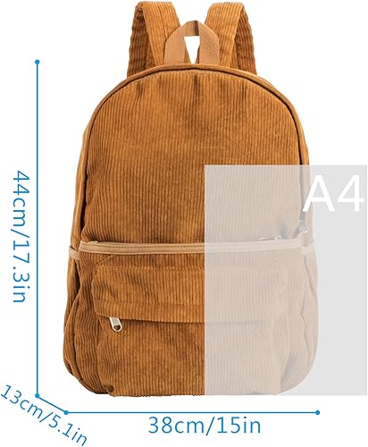 Vista 11 de Lobagve Mochila de pana grande para universidad, mochila casual para computadora portátil, mochila de viaje para mujeres y hombres, verde 7490