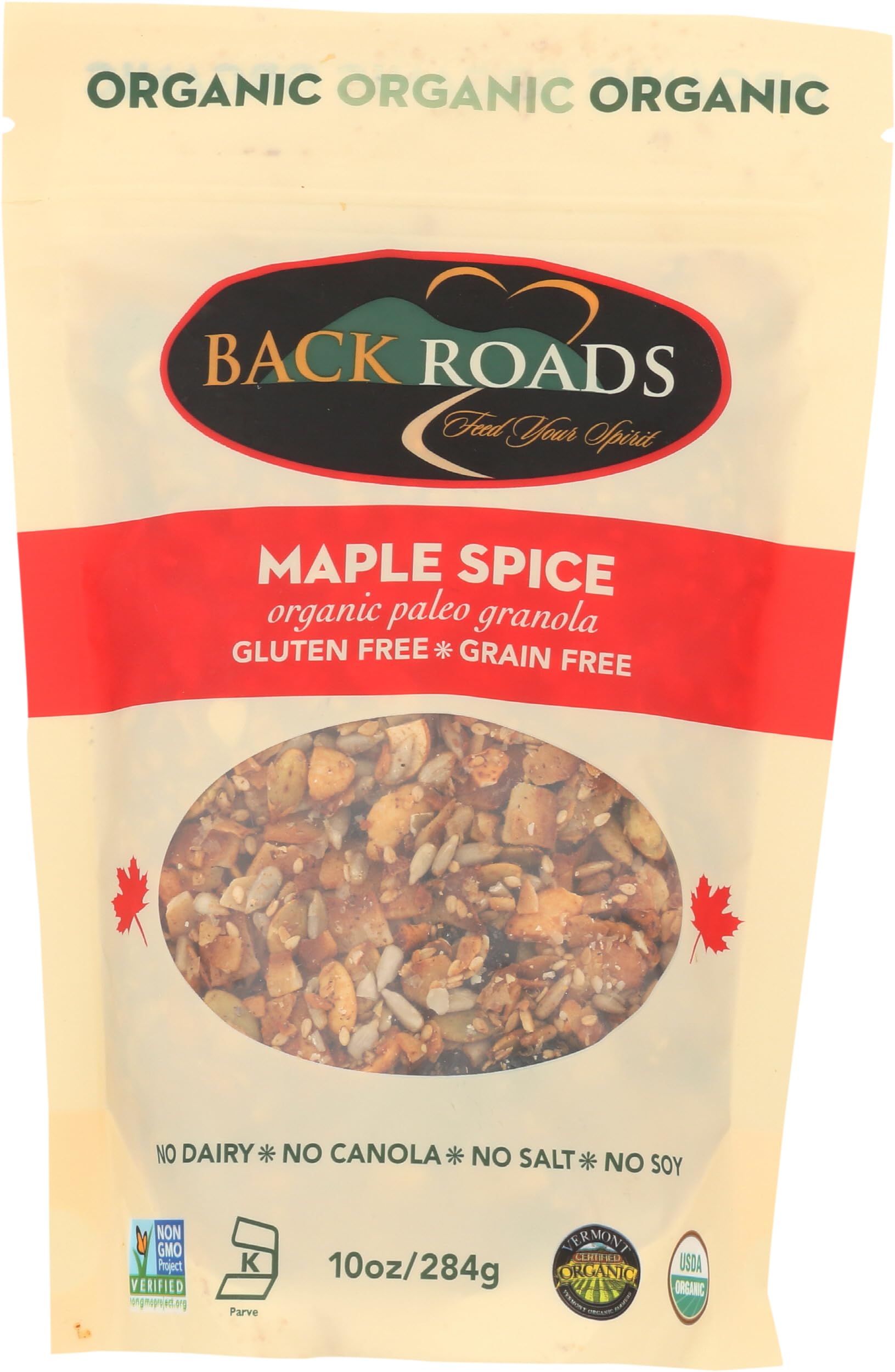 BACK ROADS Organic Maple Spice Granola, 10 OZ