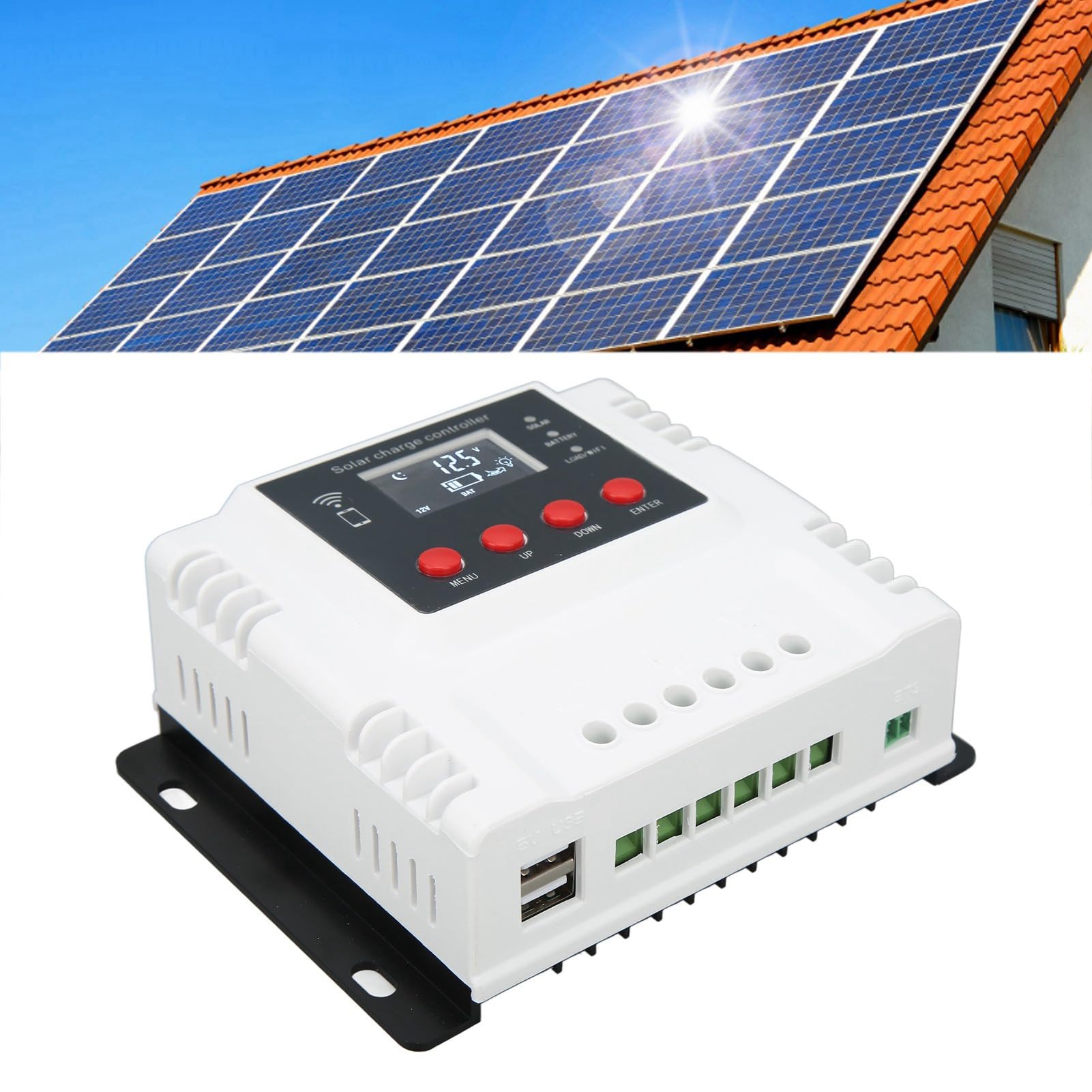Regulator ładowania słonecznego, regulowane parametry regulatora baterii panelu słonecznego do lamp ulicznych (40 A)