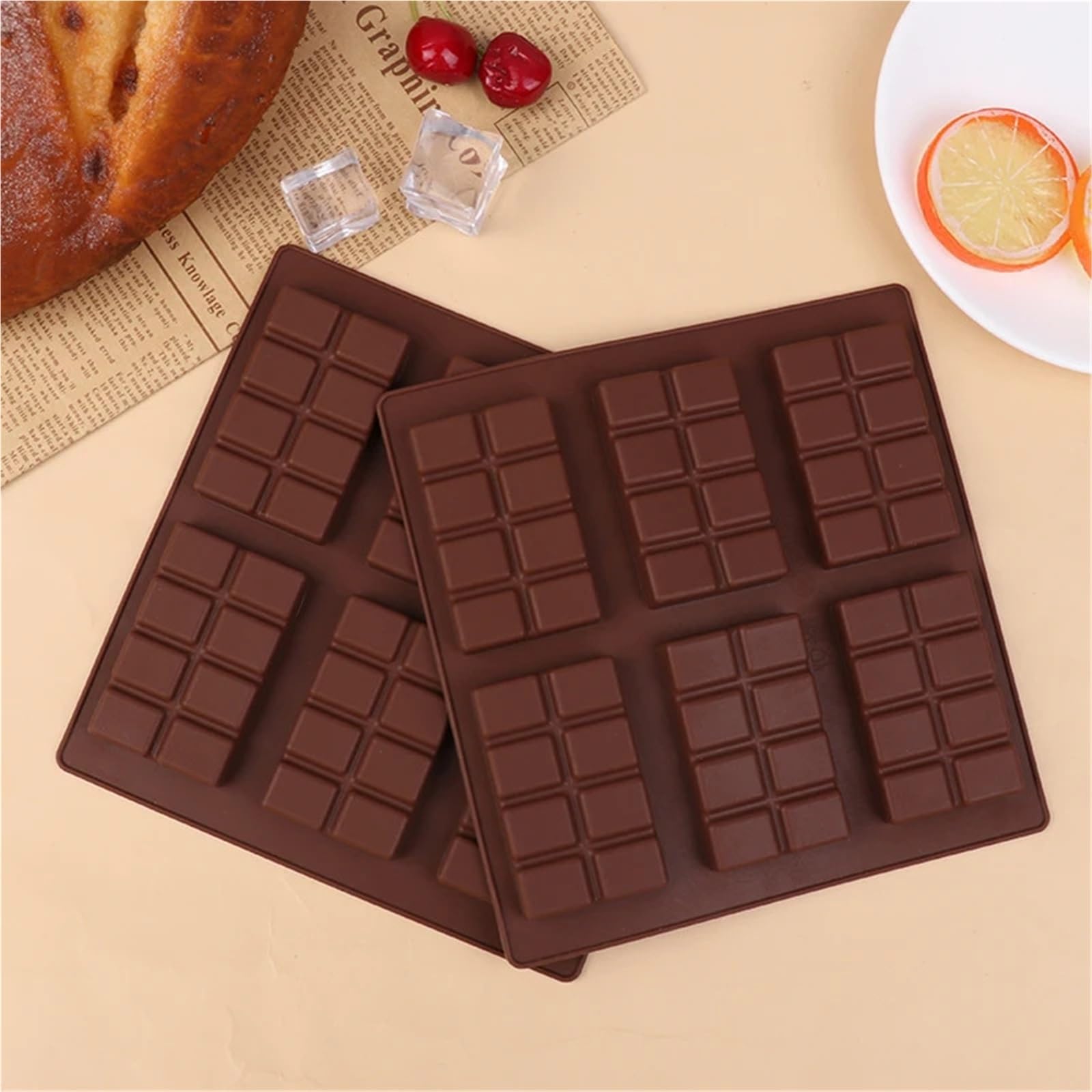 Stampo in silicone rettangolare da 3 pezzi, fai te, for barrette di cioccolato e caramelle, stampo proteico, for fusione cera, bomba grasso, snack, utensili cucina Per La Produzione Del Cioccolato