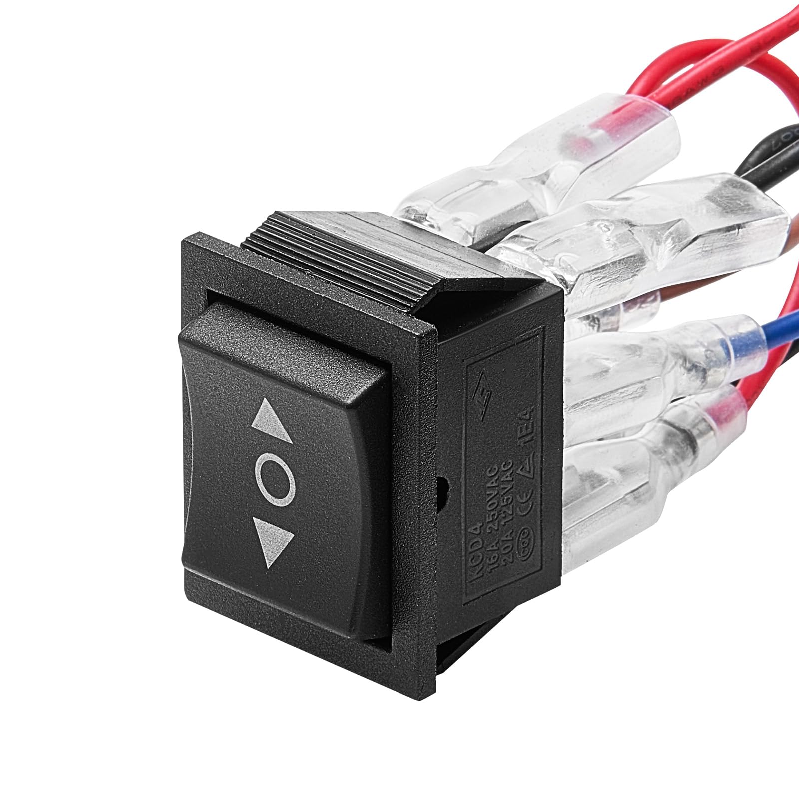 VEVOR Interruttore a Bilanciere, DPDT Momentaneo a 6 Pin, Interruttore di Inversione di Polarità a 3 Posizioni (ON)-​Off-​(ON) CA 250 V/​16 A 125 V/​20 A per Auto, Barca, Elettrodomestici