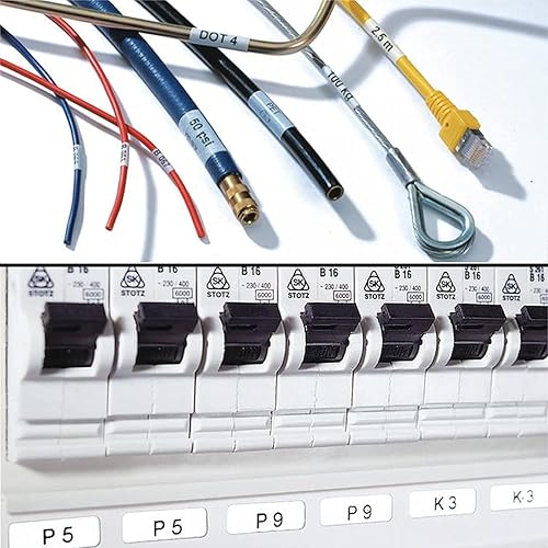 Miniatura 7 de Cinta de etiquetas compatible con cartucho M21-500-499-TB, cinta de etiquetas de nailon de 12 pulgadas, película de tela de nailon negro sobre