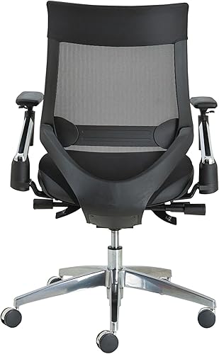 Miniatura 4 de Alera ALEEBW4213 EB-W Series Pivot Arm Silla de malla multifunción con base de aluminio - negro