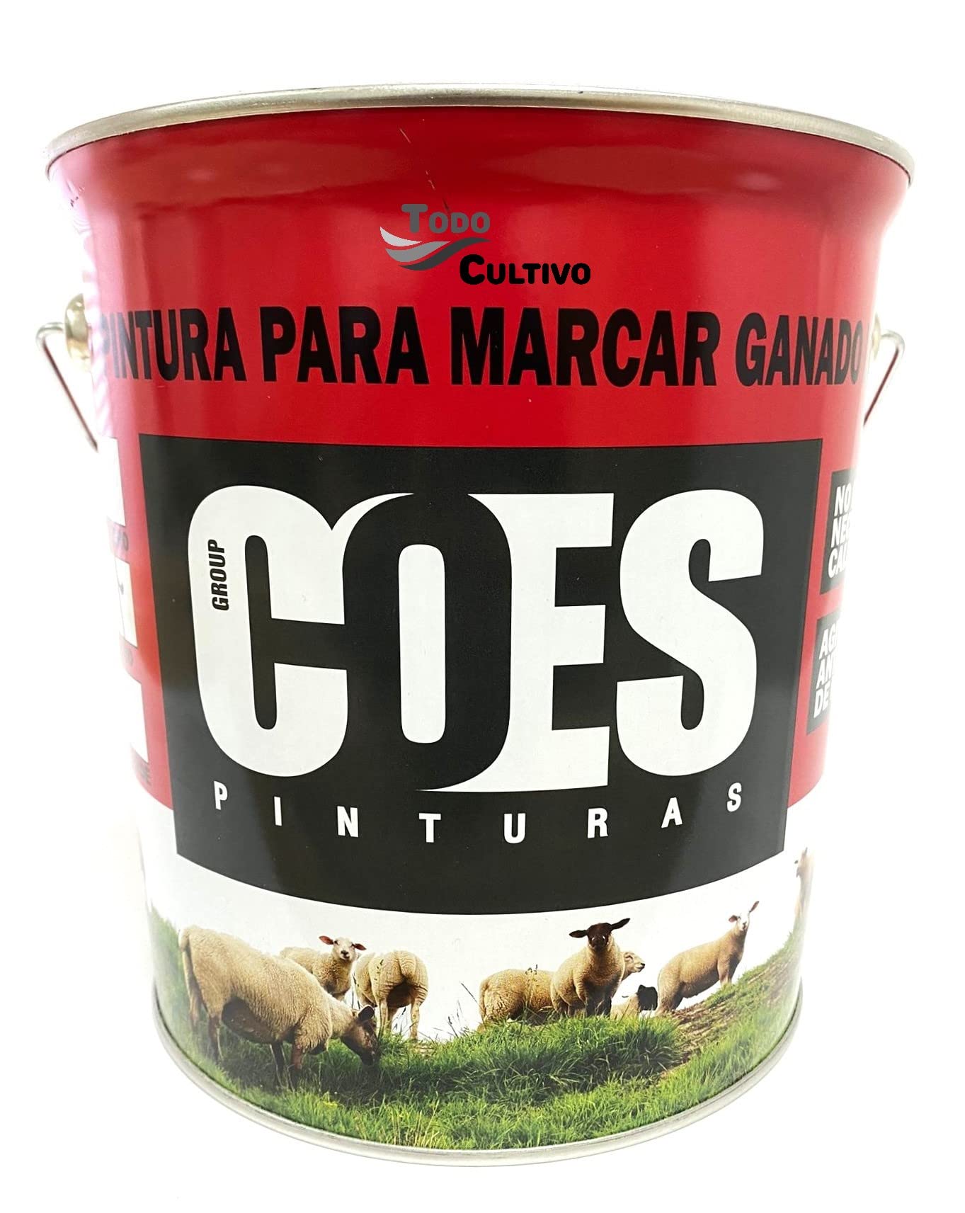 Todo Cultivo Pintura para ganado 5kg. Color ROJO Especial para marcaje de animales de lana u otros.