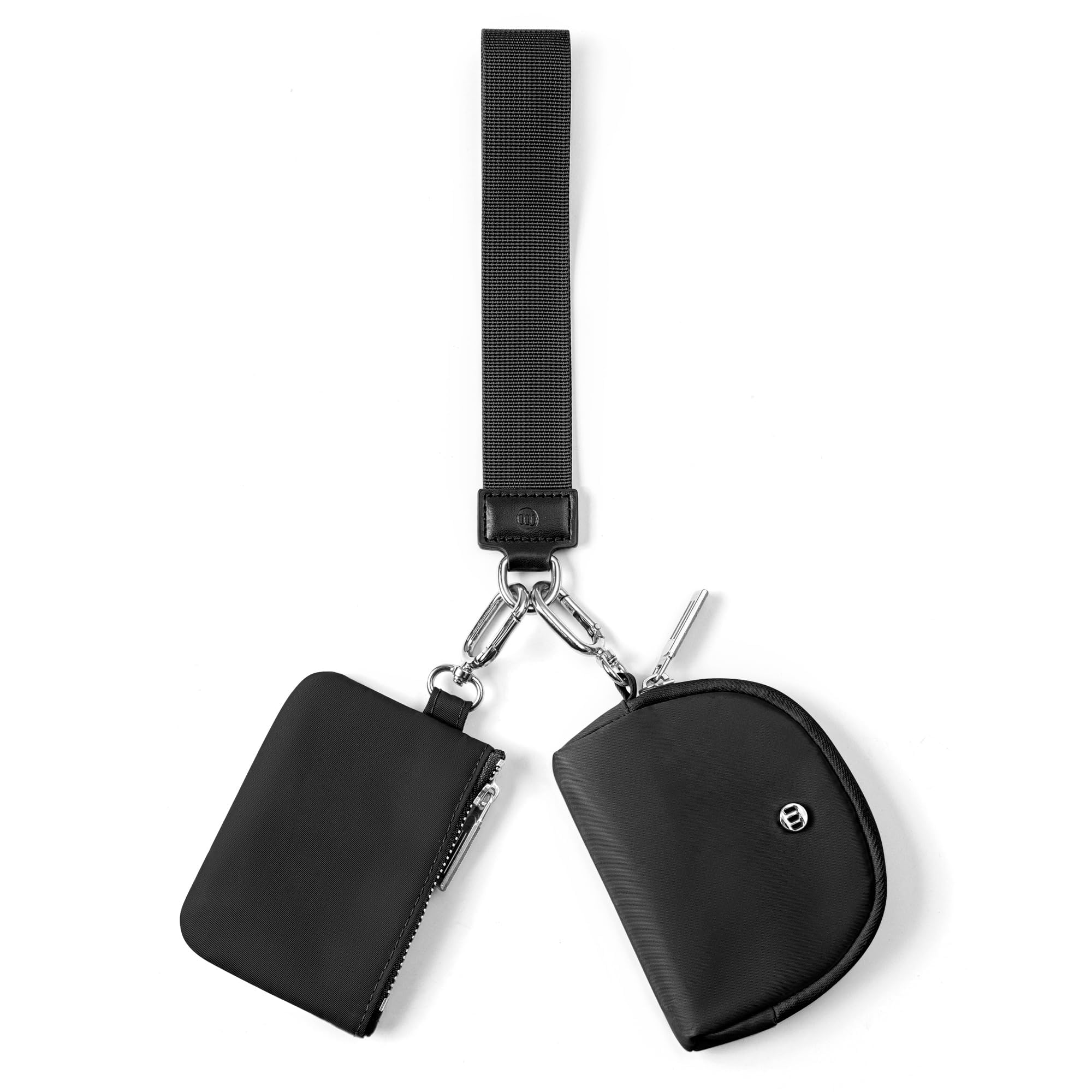 Mini Zip Around Wristlet Wallet for Women Dual Pouch Wristlet Portable Wallet Coin Purse Mini Women Coin Pocket