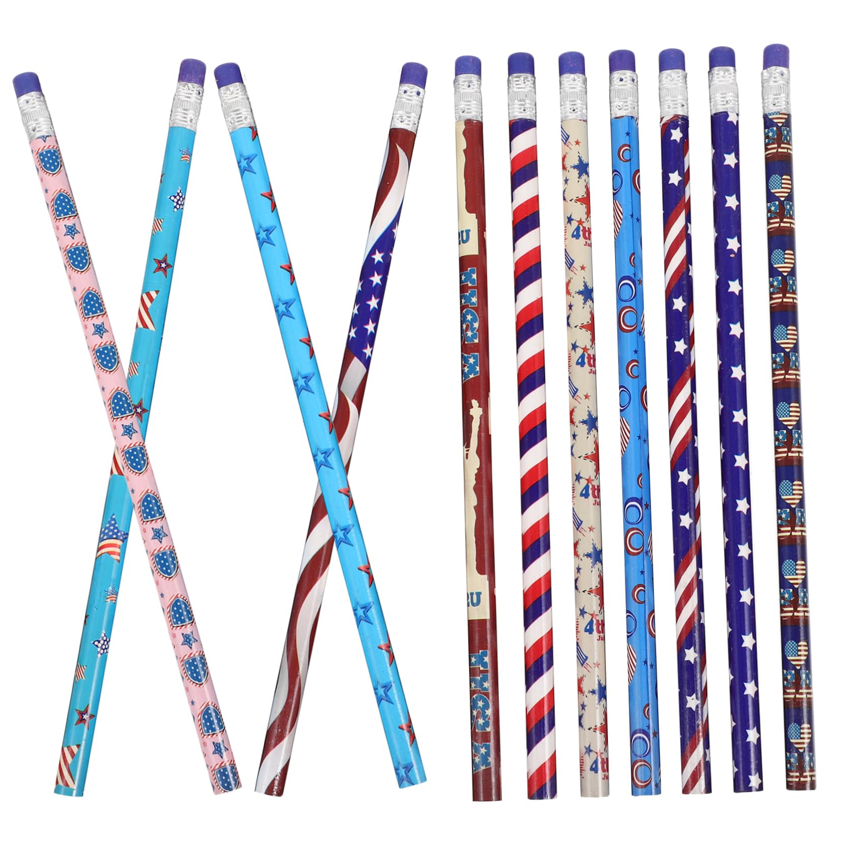 SHINEOFI 192piezas Lápices De Temáticos Del Día Lápices Patrióticos Para y De Fiesta Para Julio
