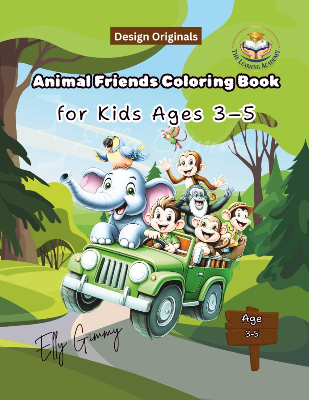 Animal Friends Coloring Book: for Kids Ages 3–5
