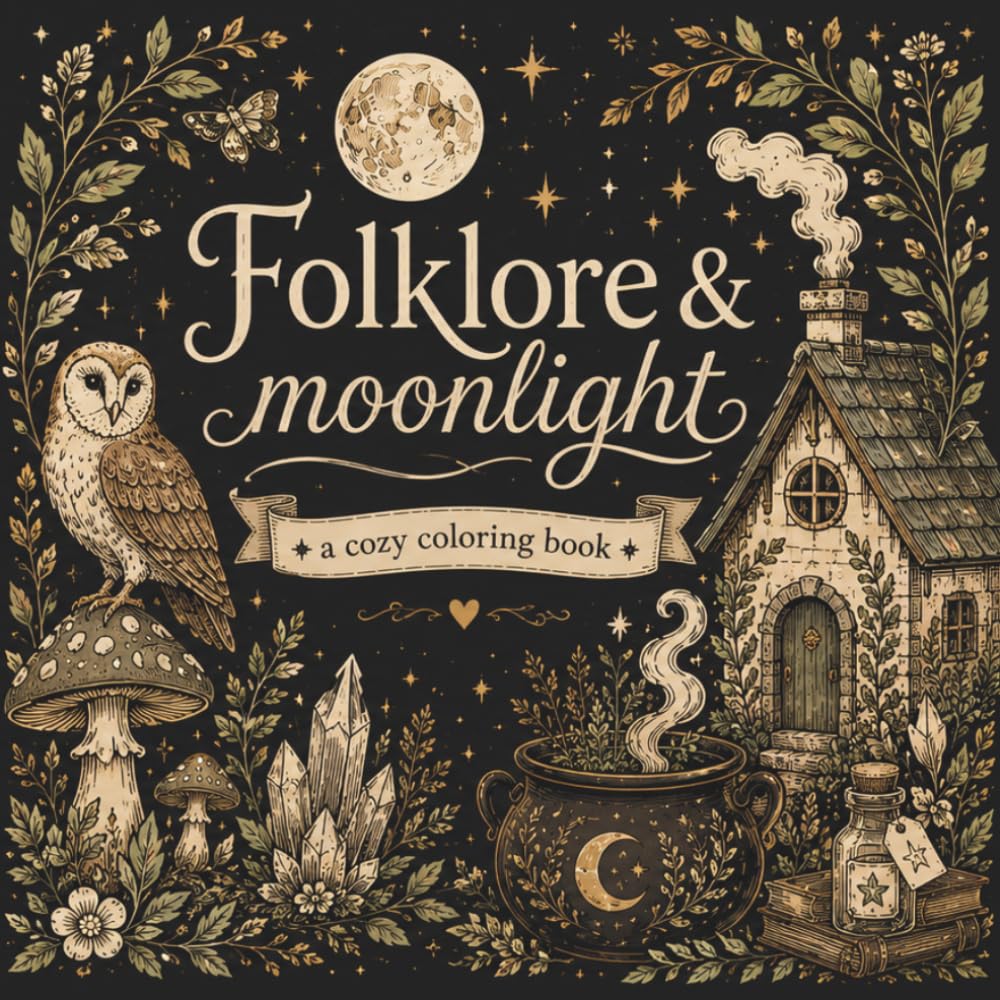 Folklore & Moonlight: A Cozy Coloring Book for Witchy Women