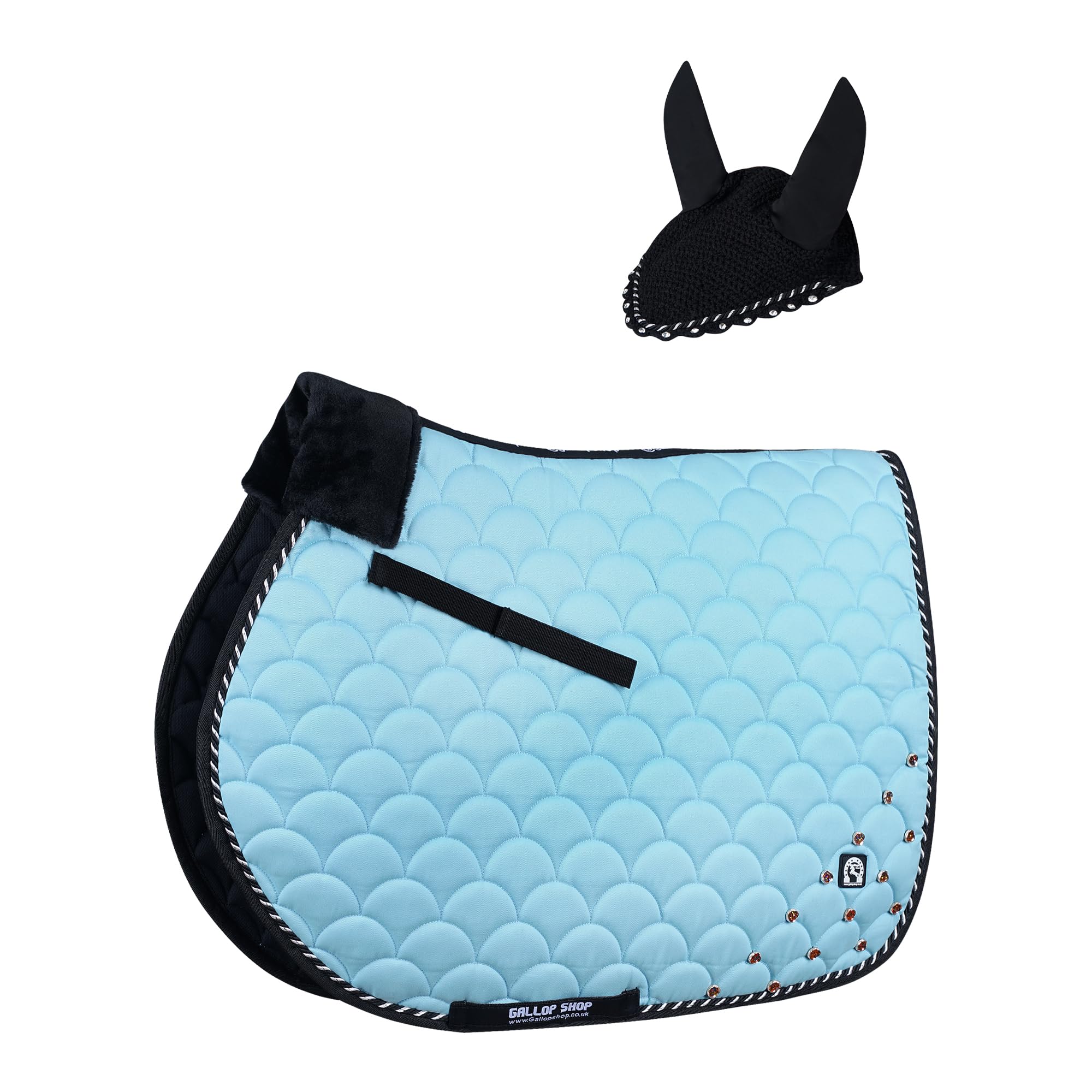 Numnah Jewel Umbrella Style Saddle Pad / Horse Cloth (Light Mint, Cob/Pony)