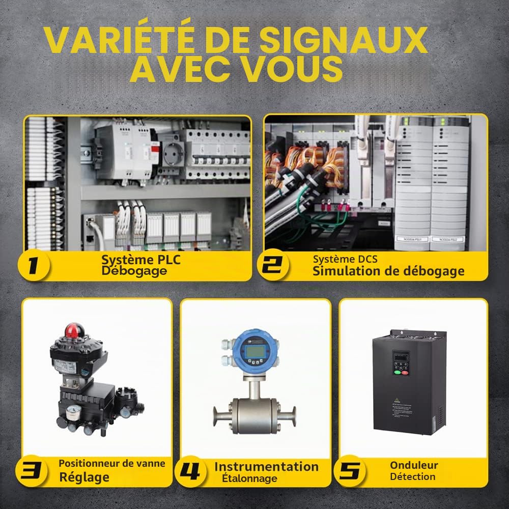 Générateur de signal multifonction portable 0-24V 4-20mA analogiques tension courant thermocouple résistance processus calibrateur 2,4 pouces rétroéclairage écran couleur pour PLC système DCS débogage