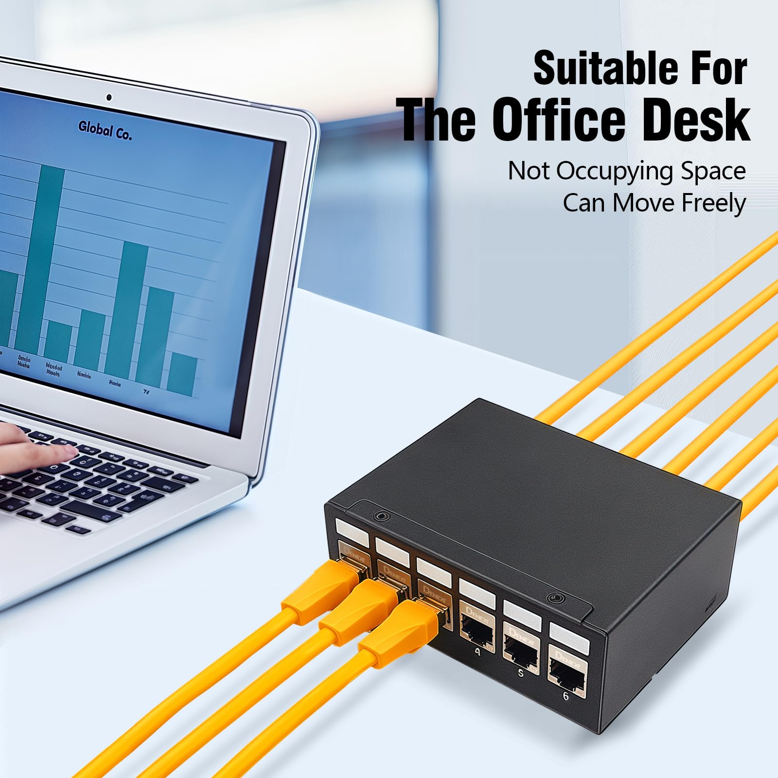 6 Port Patchpanel - 6x Cat7 RJ45 Keystone Jack Modul Patchfeld 1 HE STP 10 Gbps Kompatibel mit CAT6 CAT6a CAT7 Ethernet LAN-Desktop/Wandmontage-EC Zertifiziert