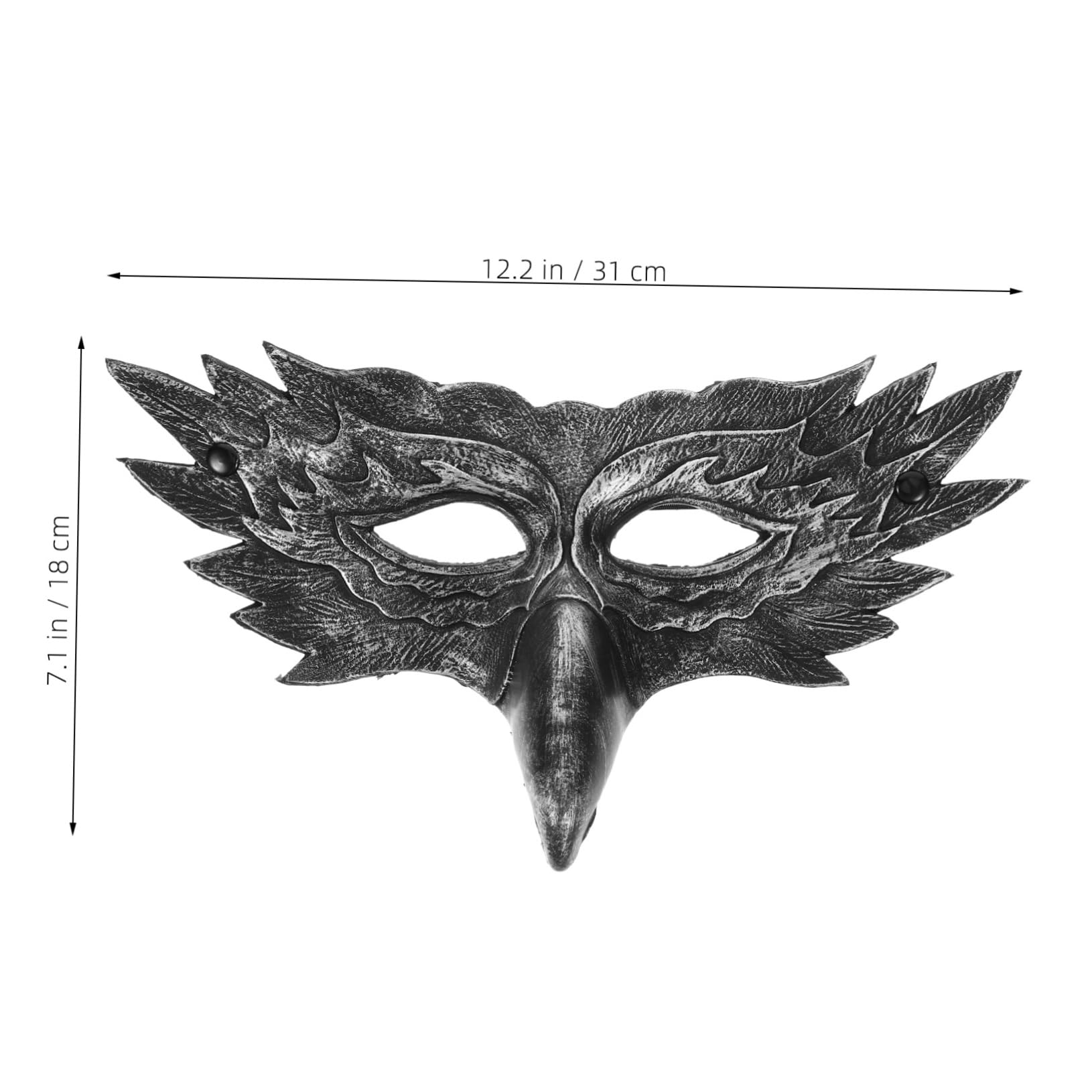 Veemoon Wing Mask Halloween Half Face Masquerade Costume Lightweight Pu Party Accessory for Adults for Halloween Cosplay and Carnival Celebrations