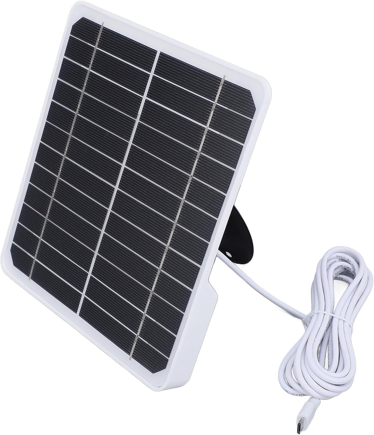 Panneaux Solaires pour Caméras, Panneau Solaire Mural 20 W 5 V Chargeur de Panneau Solaire Monocristallin Panneau Solaire USB pour Caméra avec Câble de de 9,8 Pieds