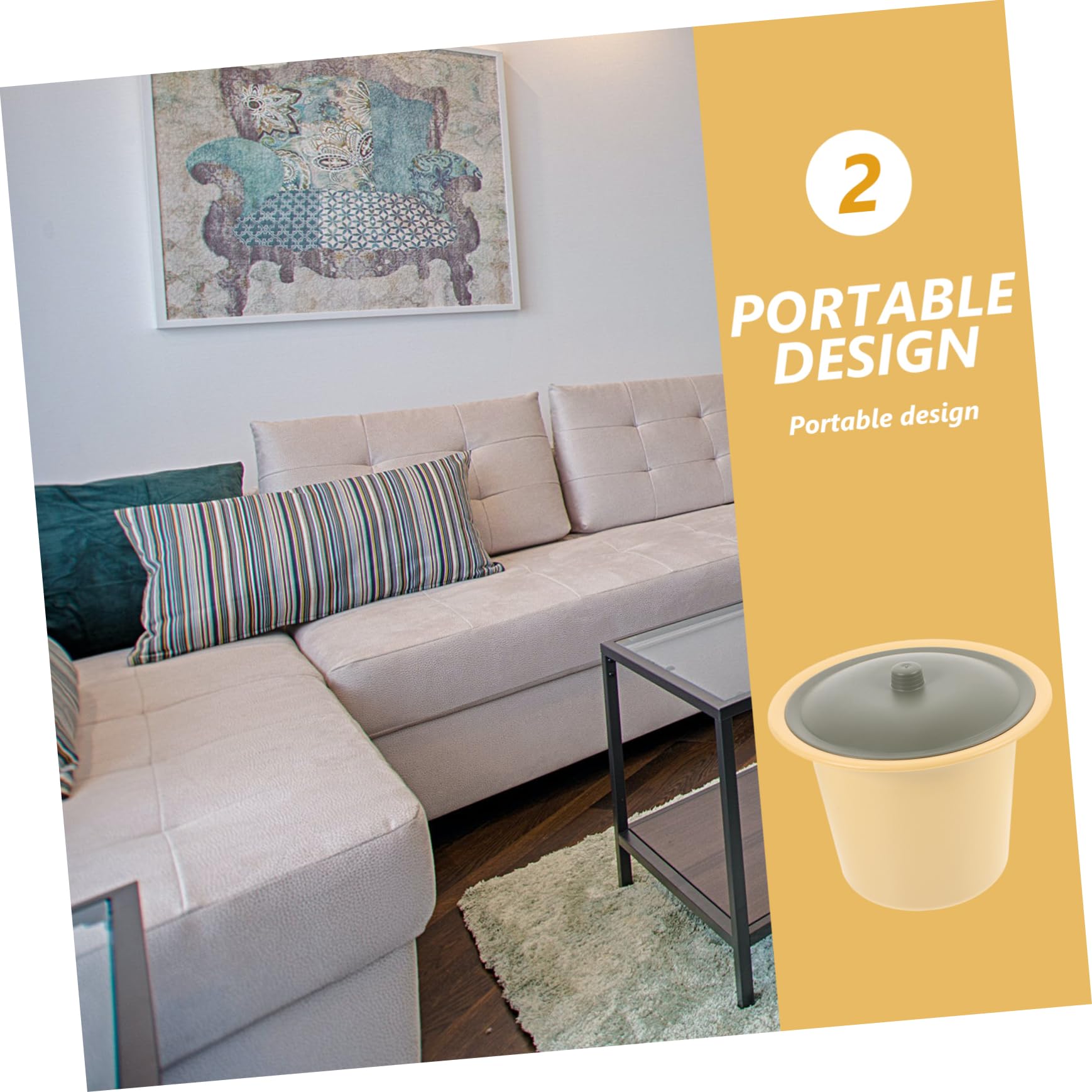 IWOWHERO Disability Accessible Portable Toilet Compact Commode Toilet Bucket Plastic Urinal Easy to Use Odor-Proof for Home