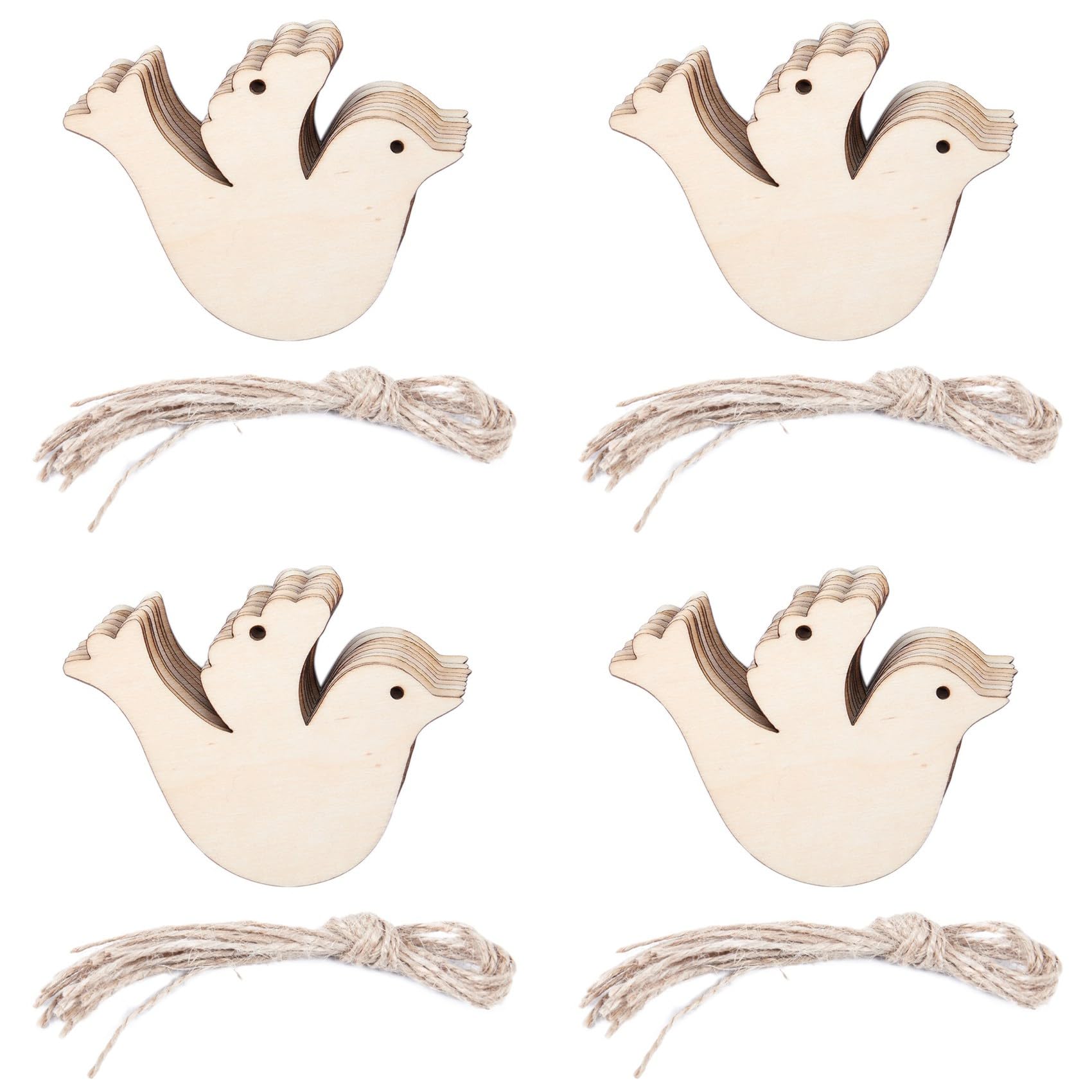 Vjsujehgy 40pcs Wooden for Wedding Wish Tree or Ornament