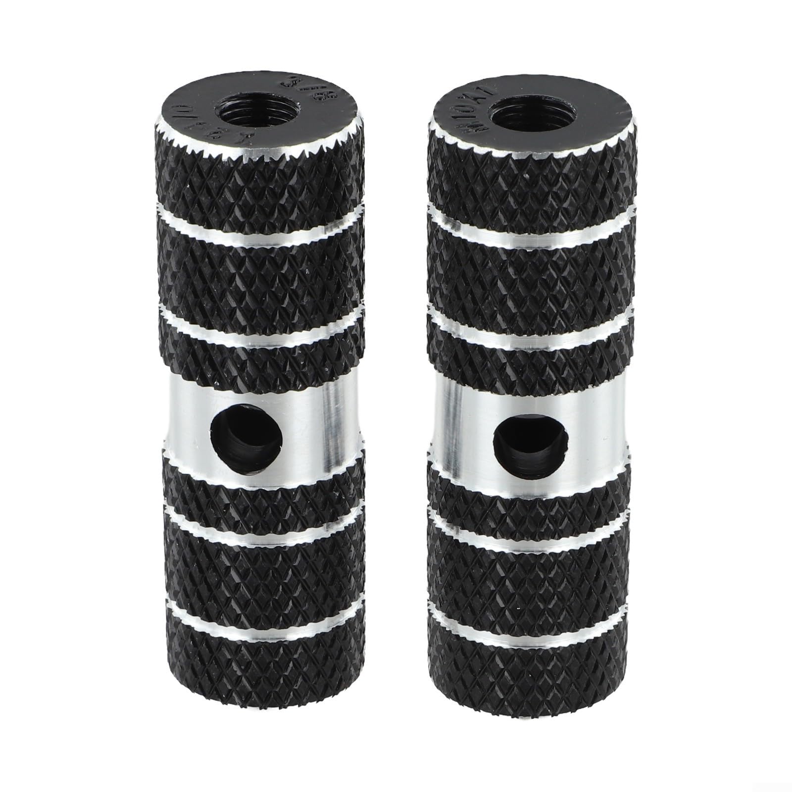 Aluminum Alloy Stunt Pegs for Mountain Bike, Anti-Slip Grind Bars Rear Axle Foot Rests, Solid Metal Parts for Freestyle Cycling, 70mm Length(Black)