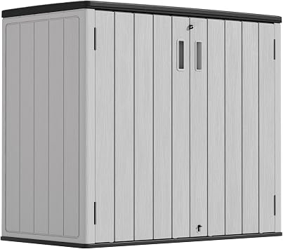 Mrosaa Outdoor Storage Cabinet for Patio & Garden Shed, 37Cu.ft Outdoor Storage Shed Waterproof,Horizontal Outdoor Cabinet for Garage, Pool Storage.