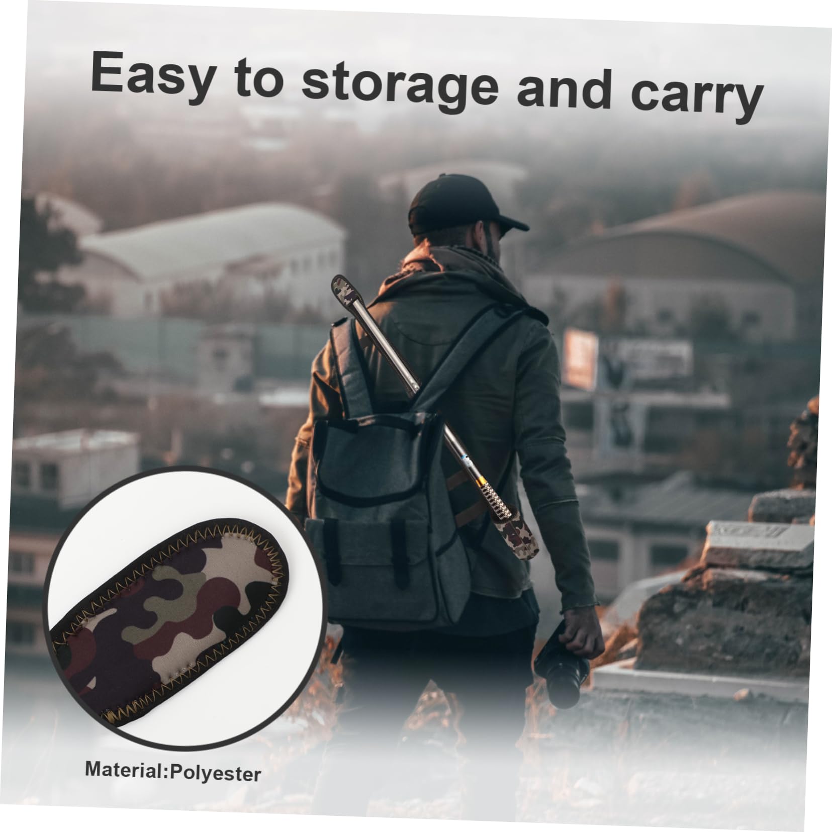 GOOHOCHY Fishing Rods Shoulder Strap Carrying Bag Multi-Functional for Outdoor Activities Compact Comfortable