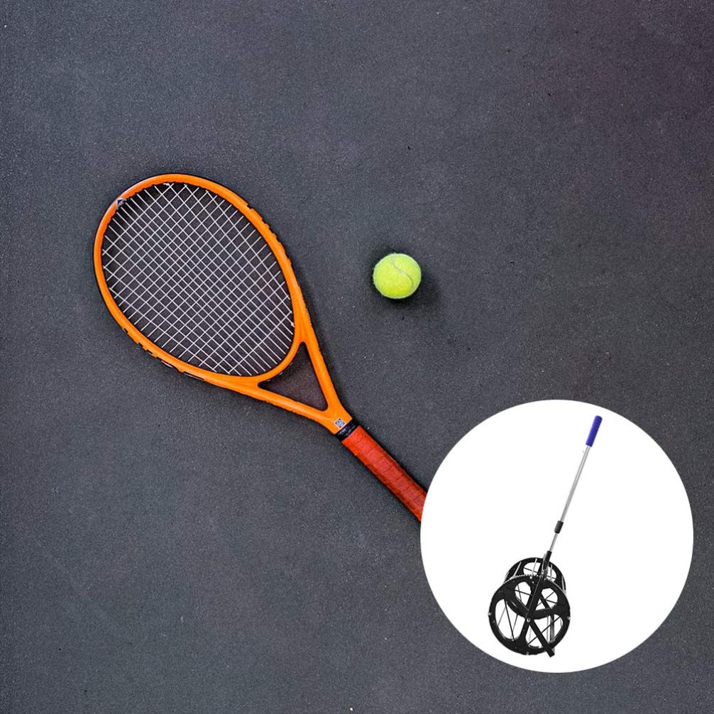 BESPORTBLE 55 Recolector De De Tenis Recogedor Tenis Superior Camioneta Deportiva Recogedor Cestas Balones Deportivos Embudos Nylon con Ruedas Selector