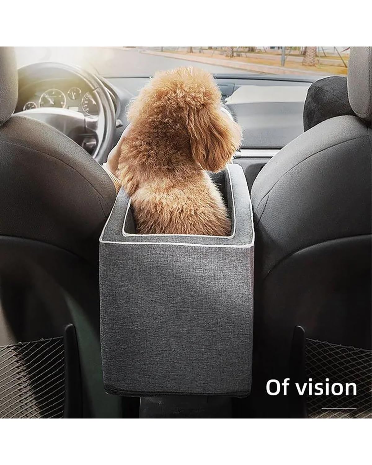 Foteliki samochodowe dla psów, Fotelik samochodowy dla psa Car Central Dog na siedzisko łóżko przenośne małe psy i koty transporter torba podróżna akcesoria fotelik(Beige)