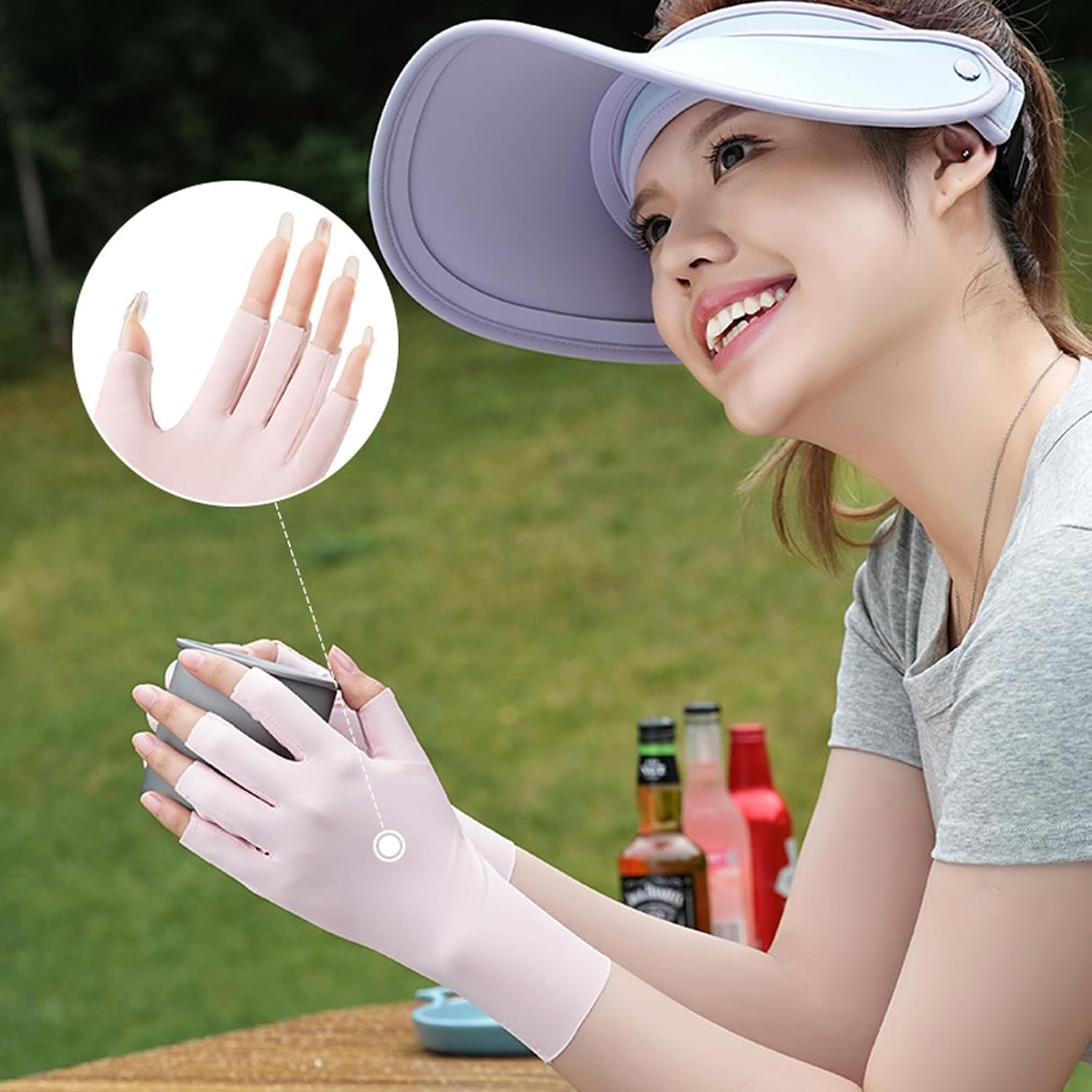 Fingerless Ultraviolets Protections Gloves Lightweight Breathable Sunscreen for Outdoor Activity