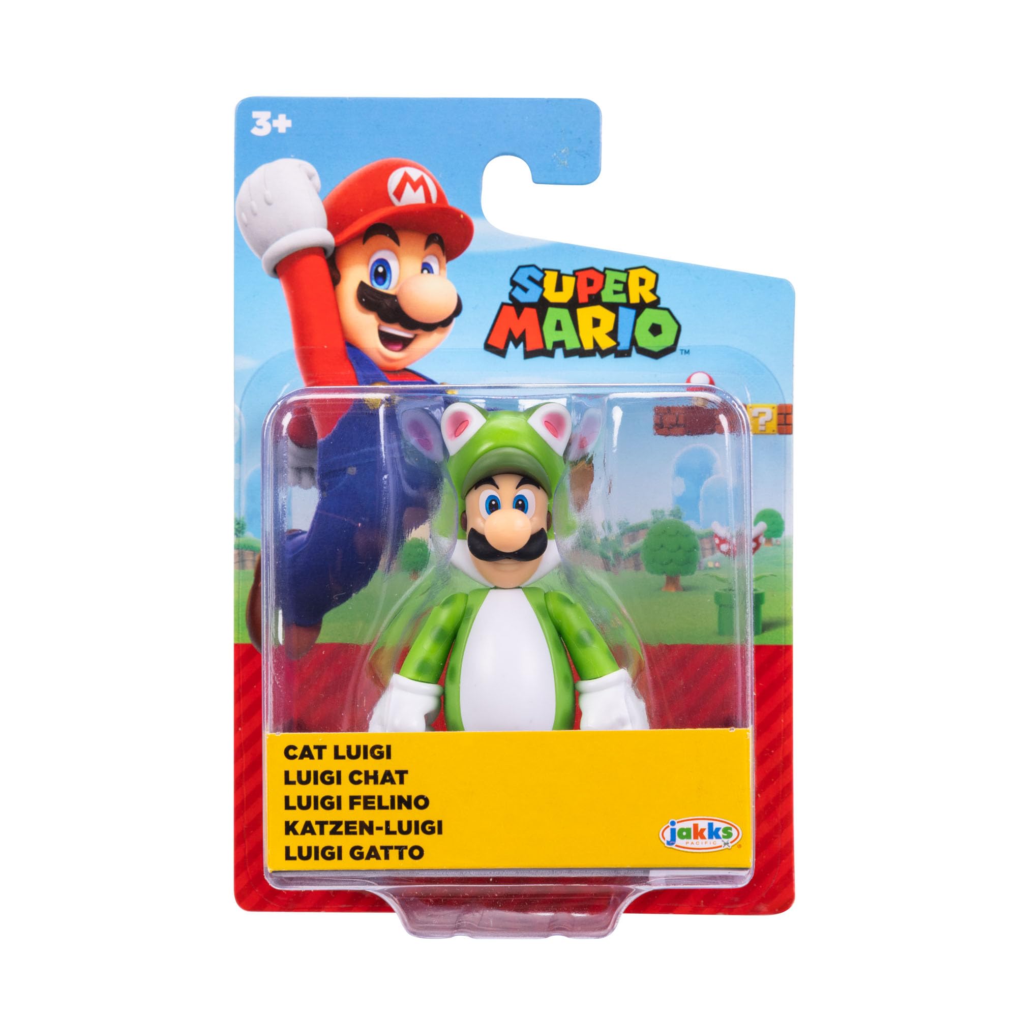 Super Mario Cat Luigi 2.5 Inch Action Figure
