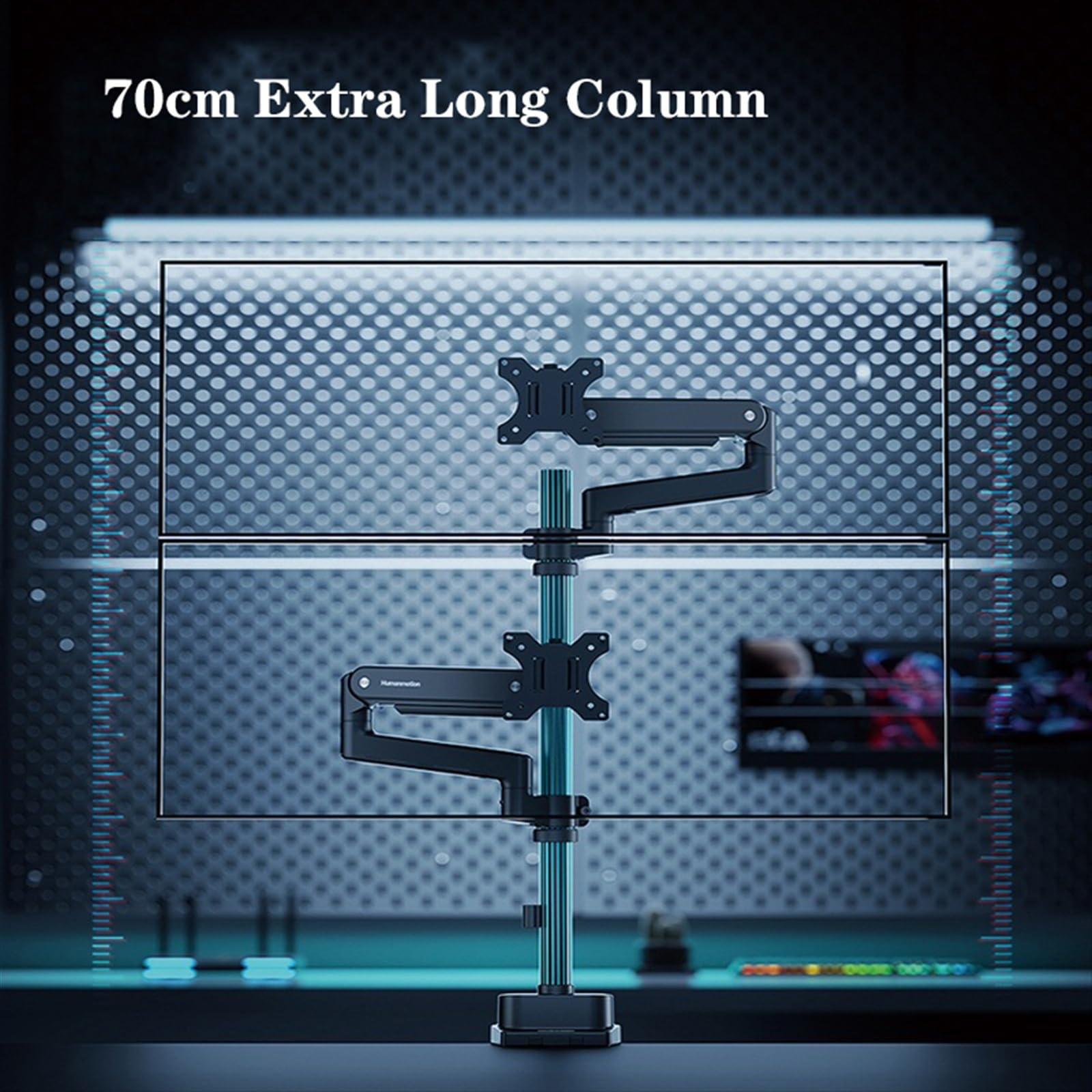 17-35 Inch Dual Monitor Mount, Adjustable Screen Mount 2 Monitors Tilt/Swivel/Rotate, Hold Up to 24.2 Lbs per Arm with VESA 75/100 mm