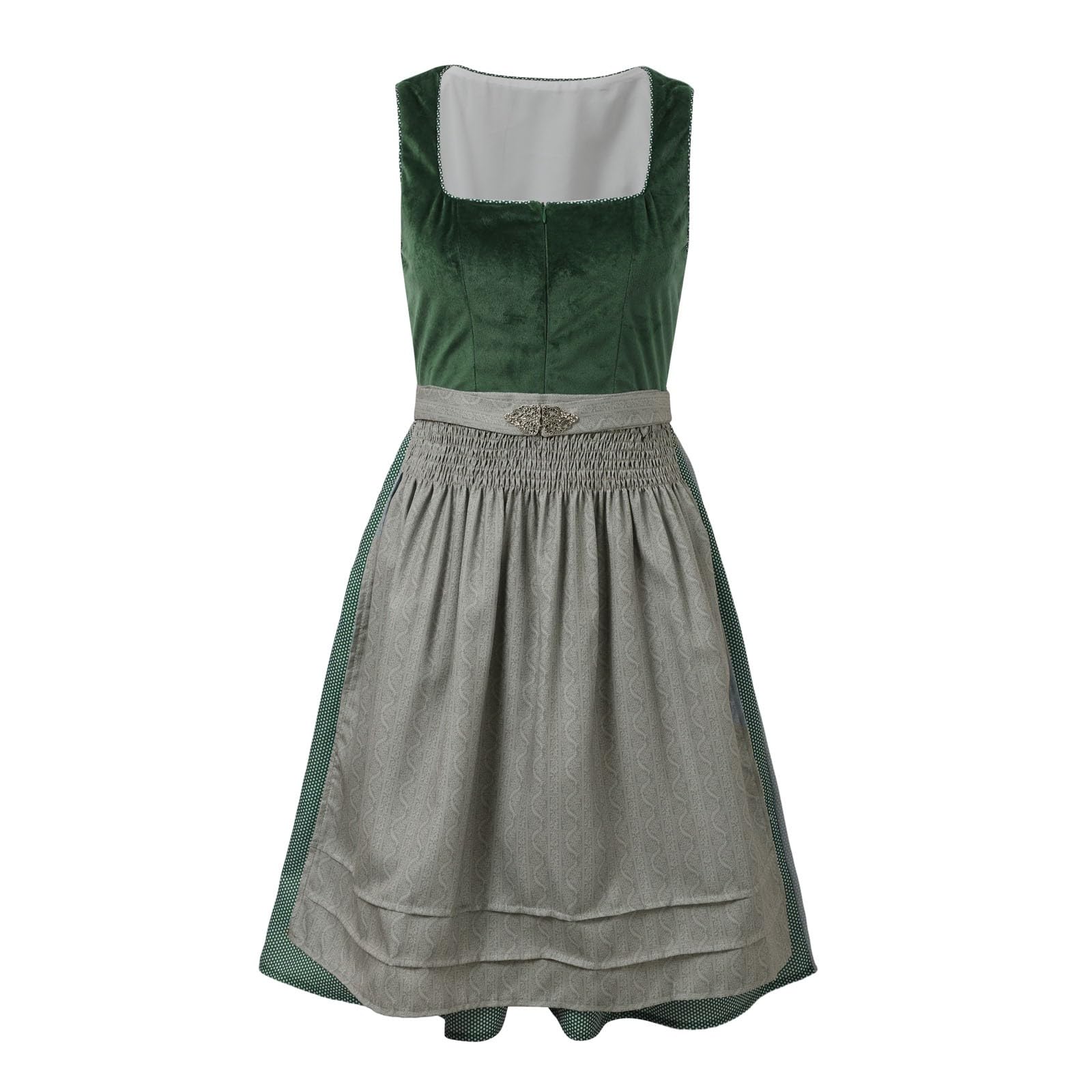 Trachtenrock Mädchen, Bayerisches Bierfestkleid für Kinder mit Blumenmuster, Schnürung am Oberteil, traditionelles Oktoberfestkleid für Mädchen