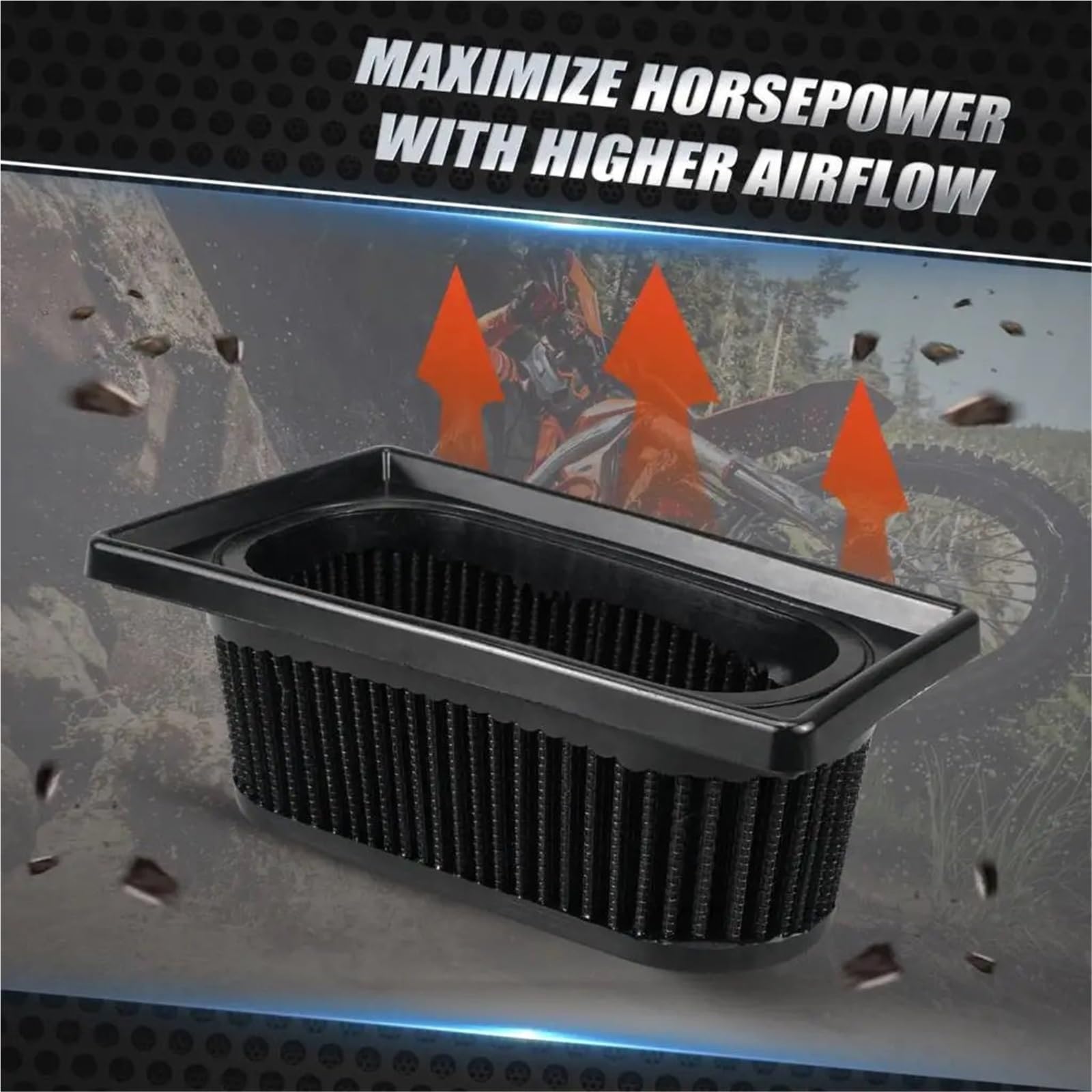 Do 701 Flow Air Filter Pokrywa skrzynki powietrznej Do 690 R 690 R filtr oleju ze stopu filtr oleju motocyklowego(High Flow Air Filter)