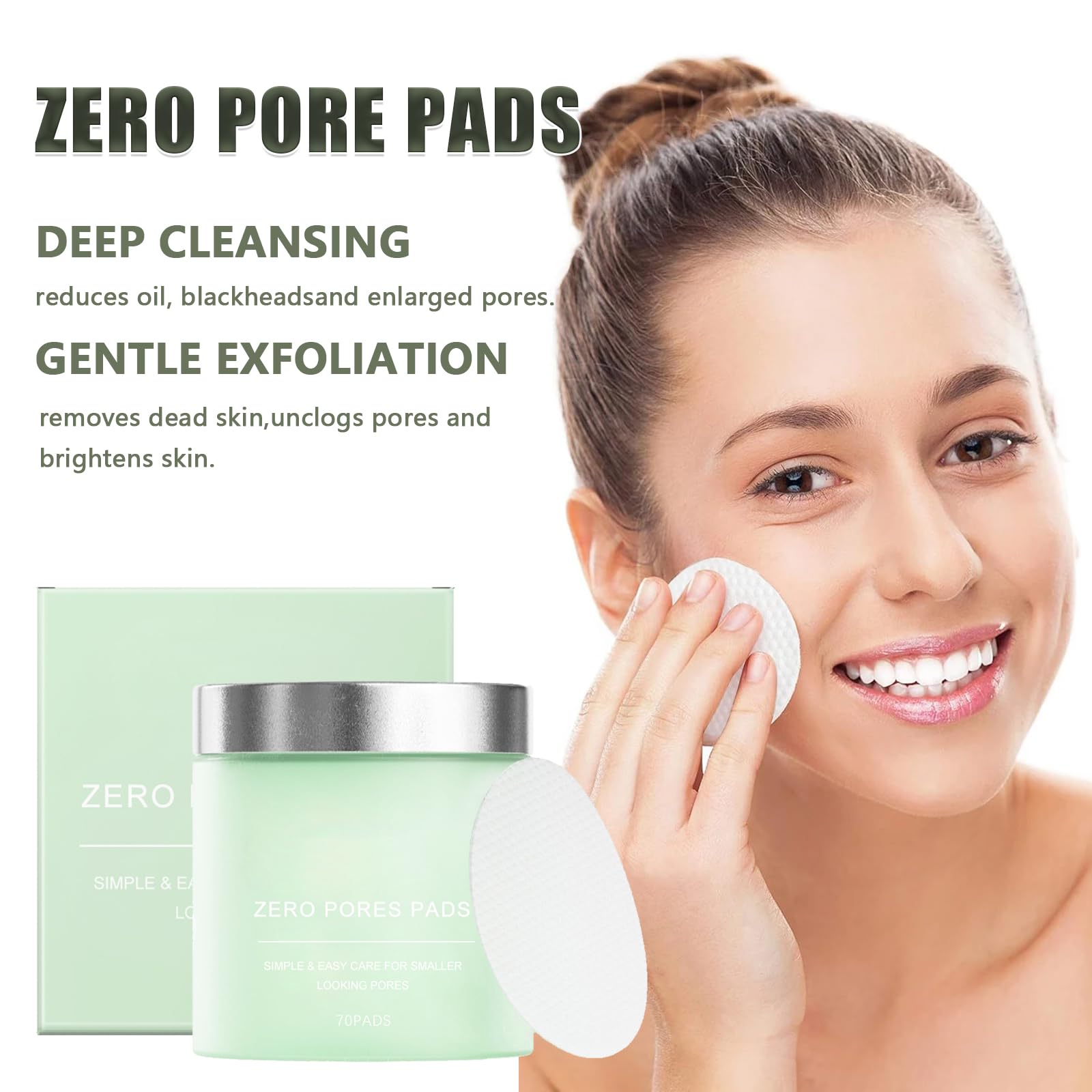 Zero Pore Pads, Deep Cleansing & Pore Minimizing, Dual-Textured Facial Toner Pads for Exfoliation Smooth, Clear Skin - Image 2