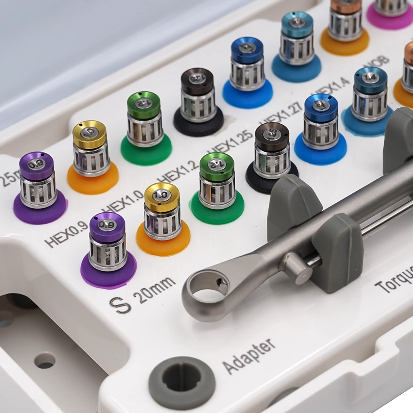 Kit De Prothèses Universel 16 Pièces, Clé Dynamométrique Universelle De 10 À 70 Ncm, Outil De Restauration Dentaire, en Acier Inoxydable Durable, pour Le Retrait Et La Fixation