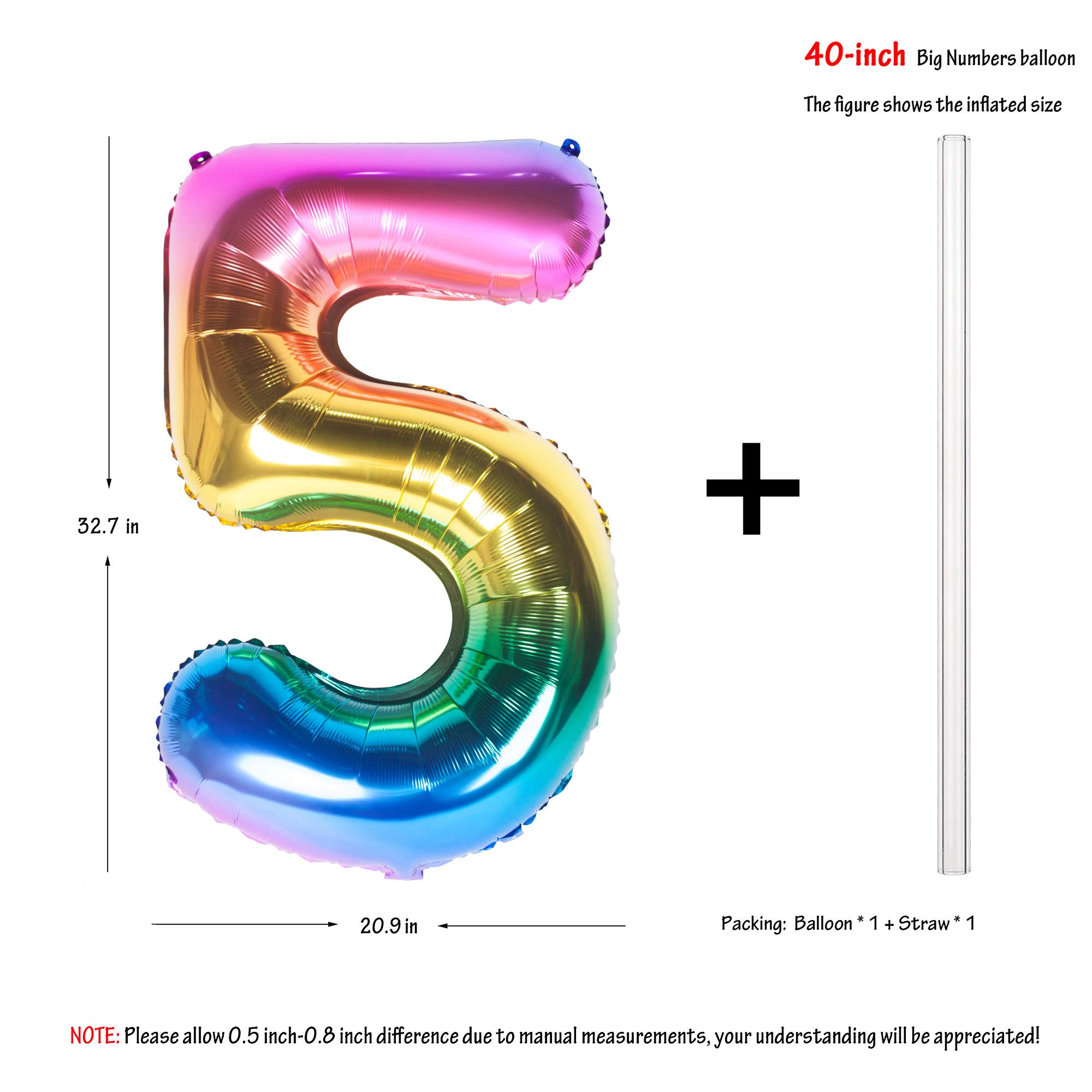Red 0 balloon 40 Inch Giant Helium Foil Number 0 to 9 Red Balloon Birthday Wedding Party Digital Decorations (Number 0) — view 647