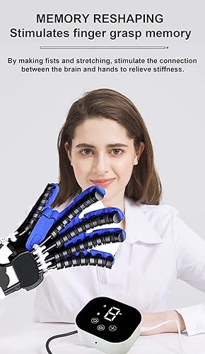Miniatura 4 de Guante robot de rehabilitación, Hemiplejia Paciente Izquierda Mano Derecha Equipo de Recuperación, Equipo de Entrenamiento de Ortesis de Dedo