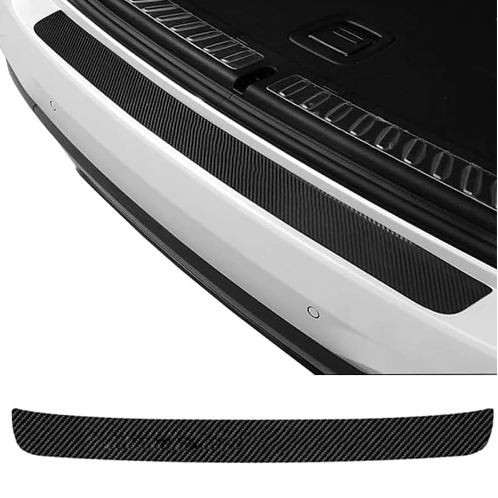JIAHAI Carbon Fiber Rear Bumper Protector for Jaecoo 5 J5 Jaecoo E5 Jaecoo 7 J7 Jaecoo 7 SHS, Boot Sill Stickers Anti Scratch, Car Door Sill Protector, Trunk Sill Door Edge Protection Strip