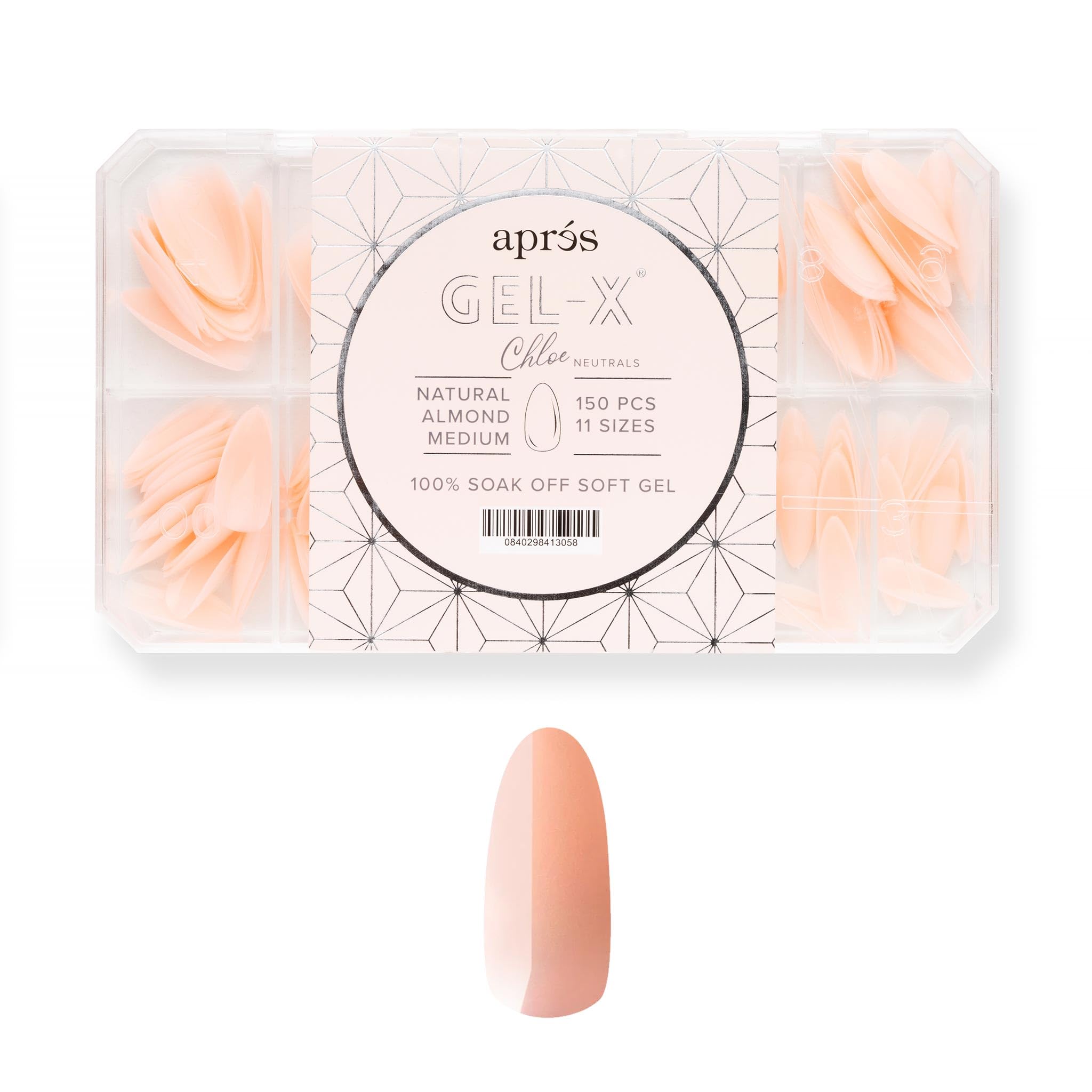 Amazon.com: Apres Neutrals Gel-X Chloe Box Of Nail Tips, 11 Sizes