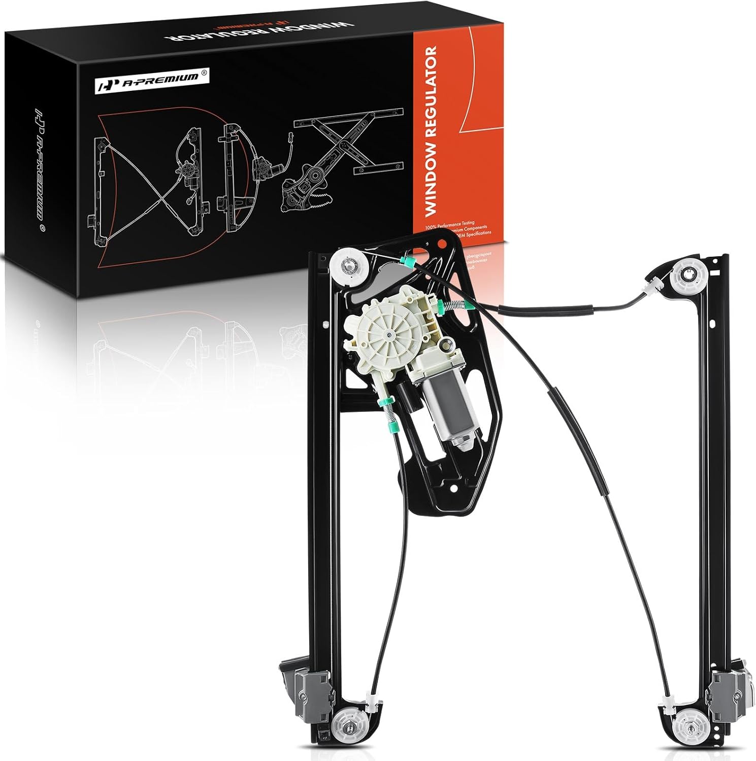 A-Premium Power Window Regulator with Motor Replacement for BMW E38 740i 740iL 750iL 1995-2001 Front Left Driver Side Front Driver(LH)